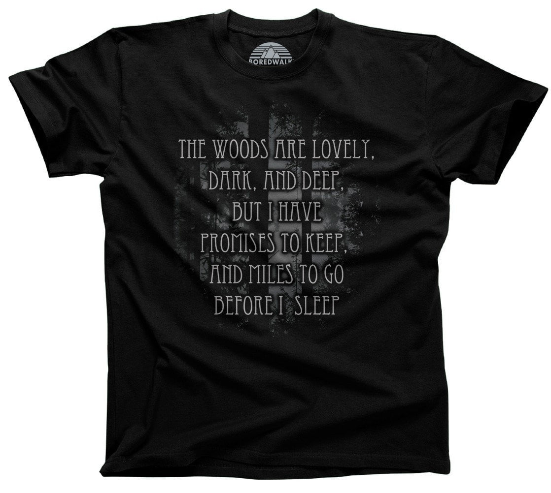 Men's Stopping By Woods On A Snowy Evening Robert Frost T-Shirt