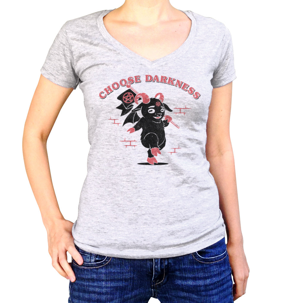 Women's Choose Darkness Vneck T-Shirt