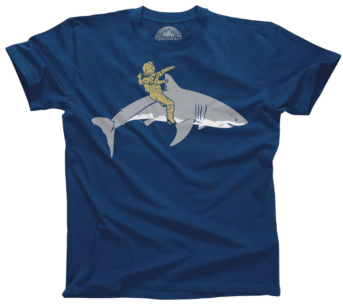 Men's Diver Riding a Shark T-Shirt - By Ex-Boyfriend