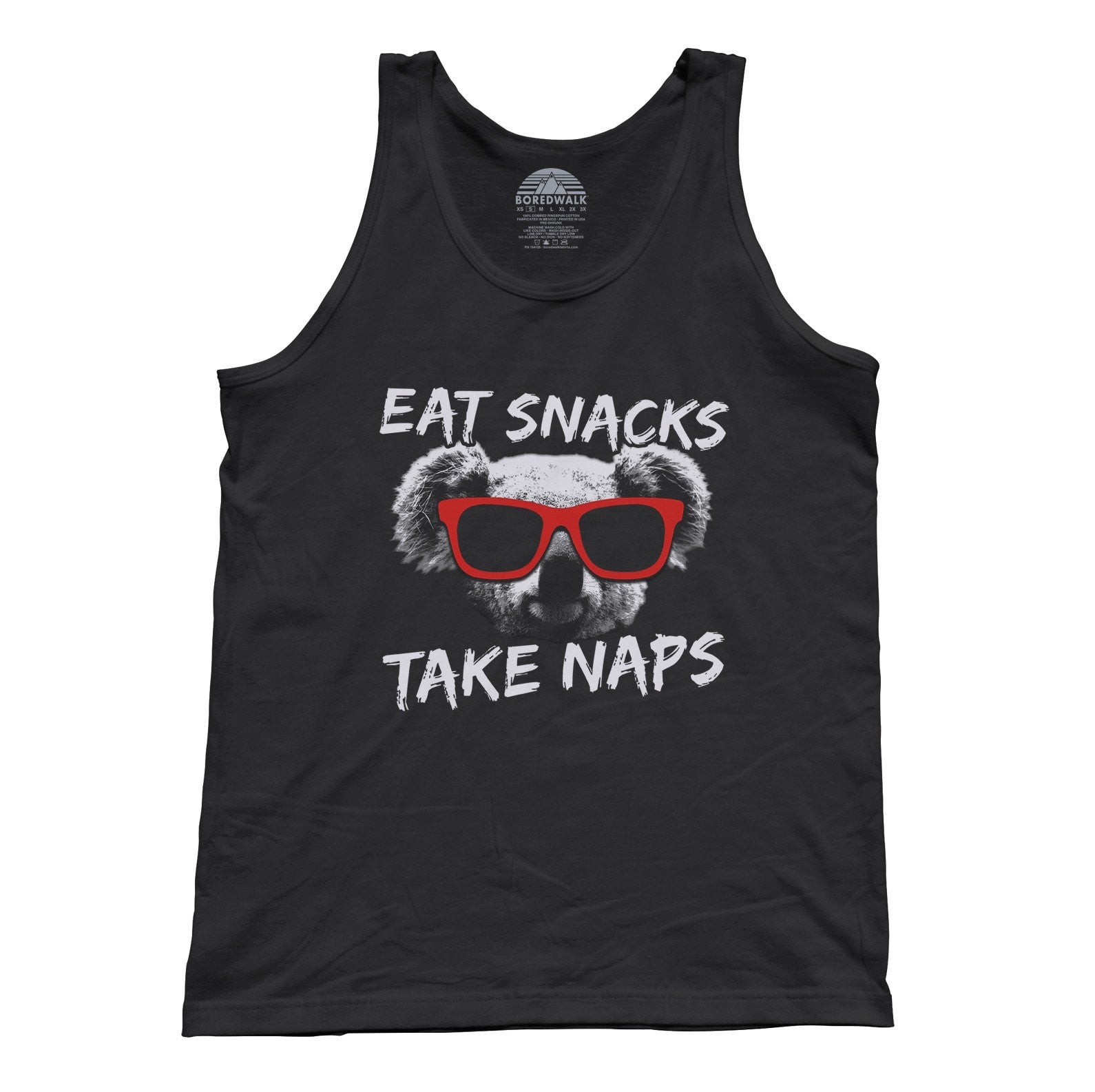Unisex Eat Snacks Take Naps Koala Tank Top