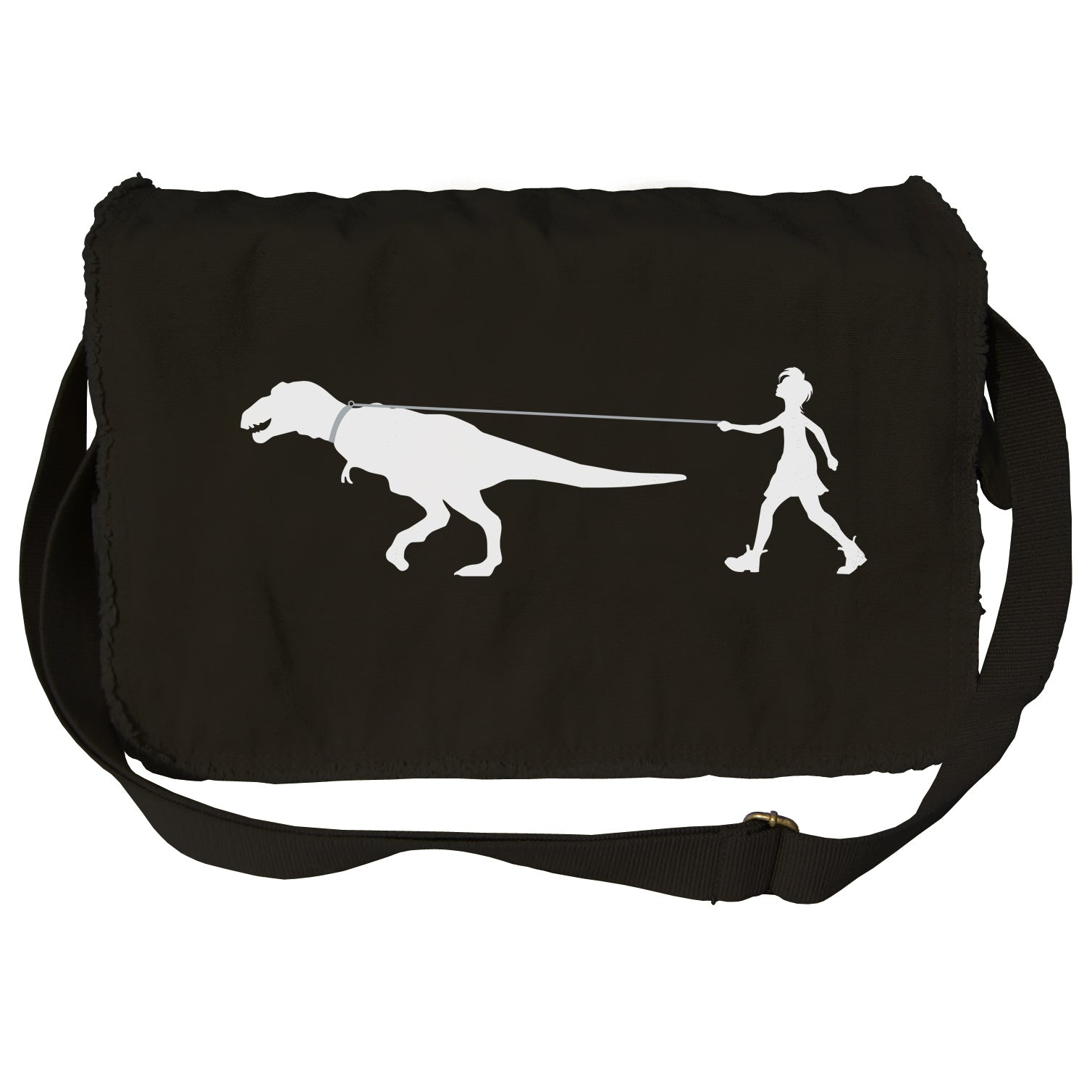 Girl Walking Dinosaur Messenger Bag - By Ex-Boyfriend