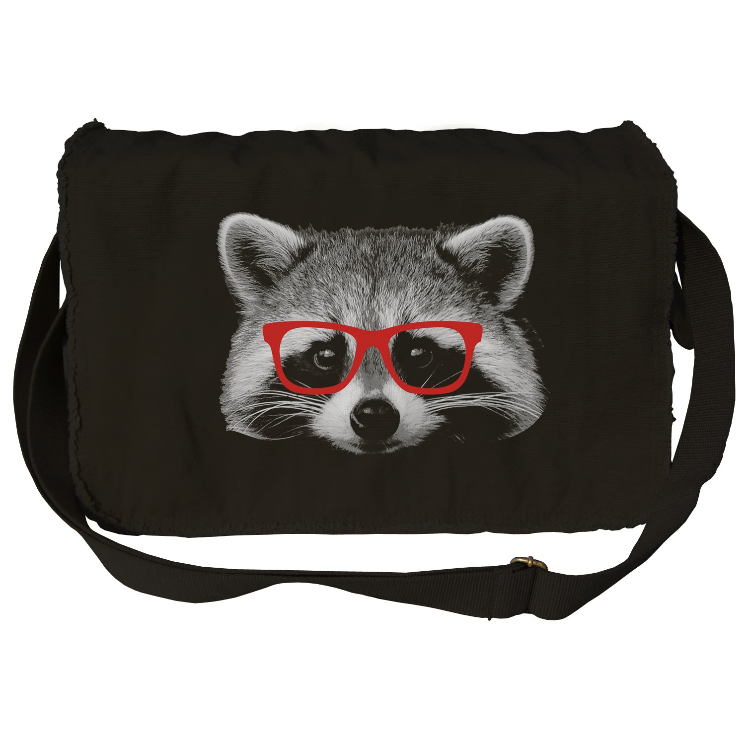 Raccoon With Glasses Messenger Bag