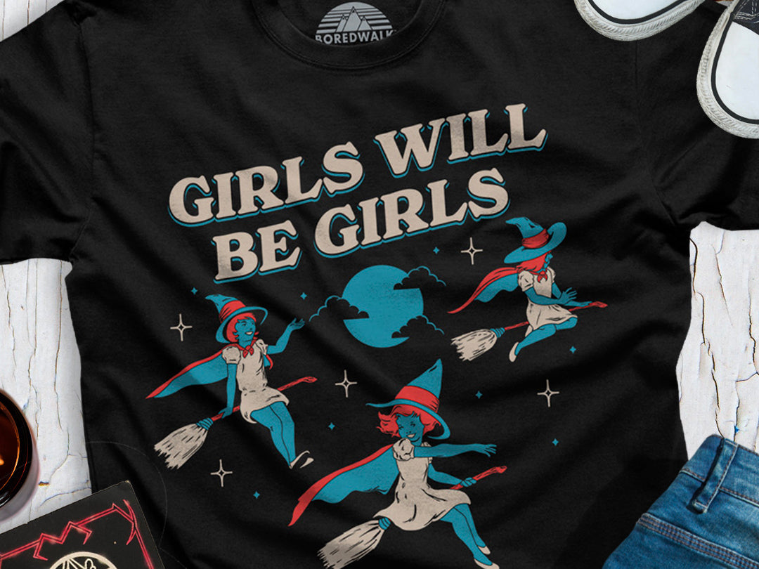 Boredwalk Girls Will Be Girls witch coven shirt