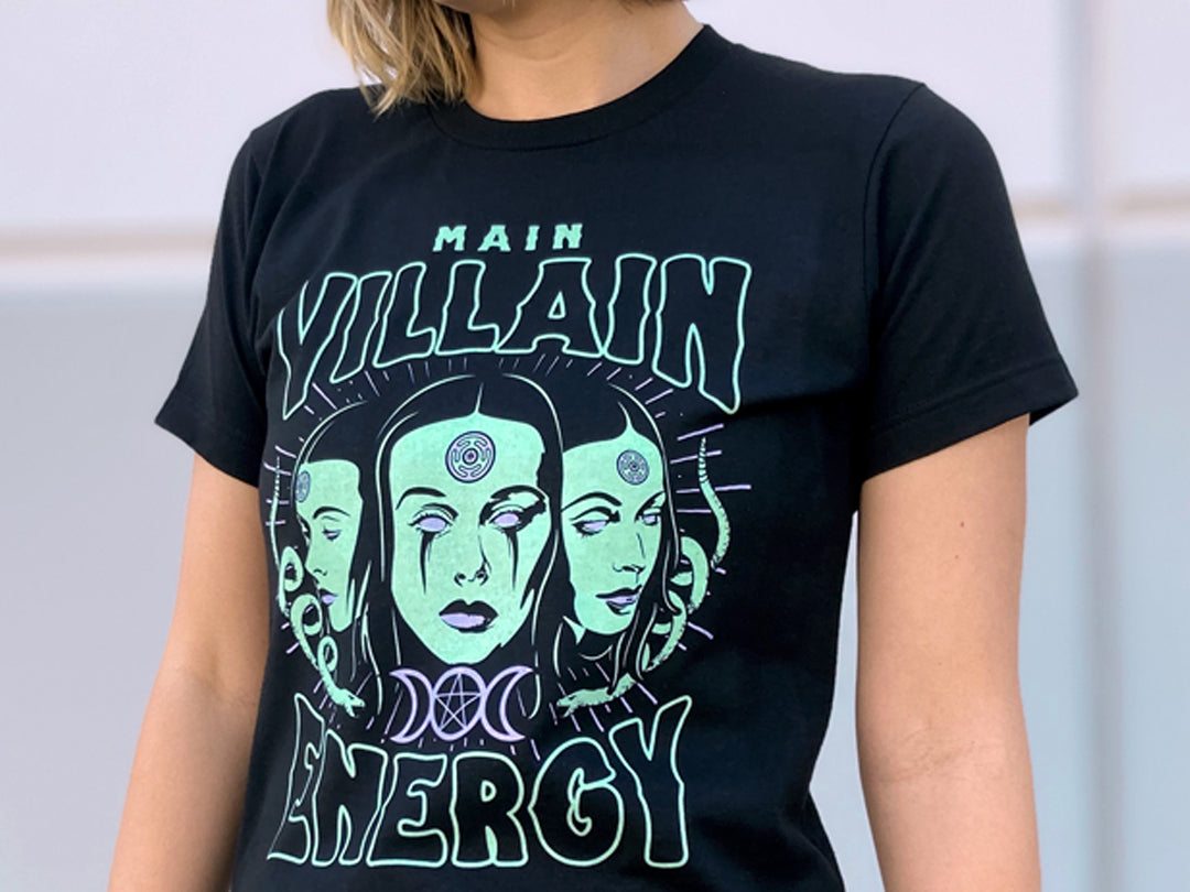 MAIN VILLAIN ENERGY TEES, TANKS, AND FLEECE