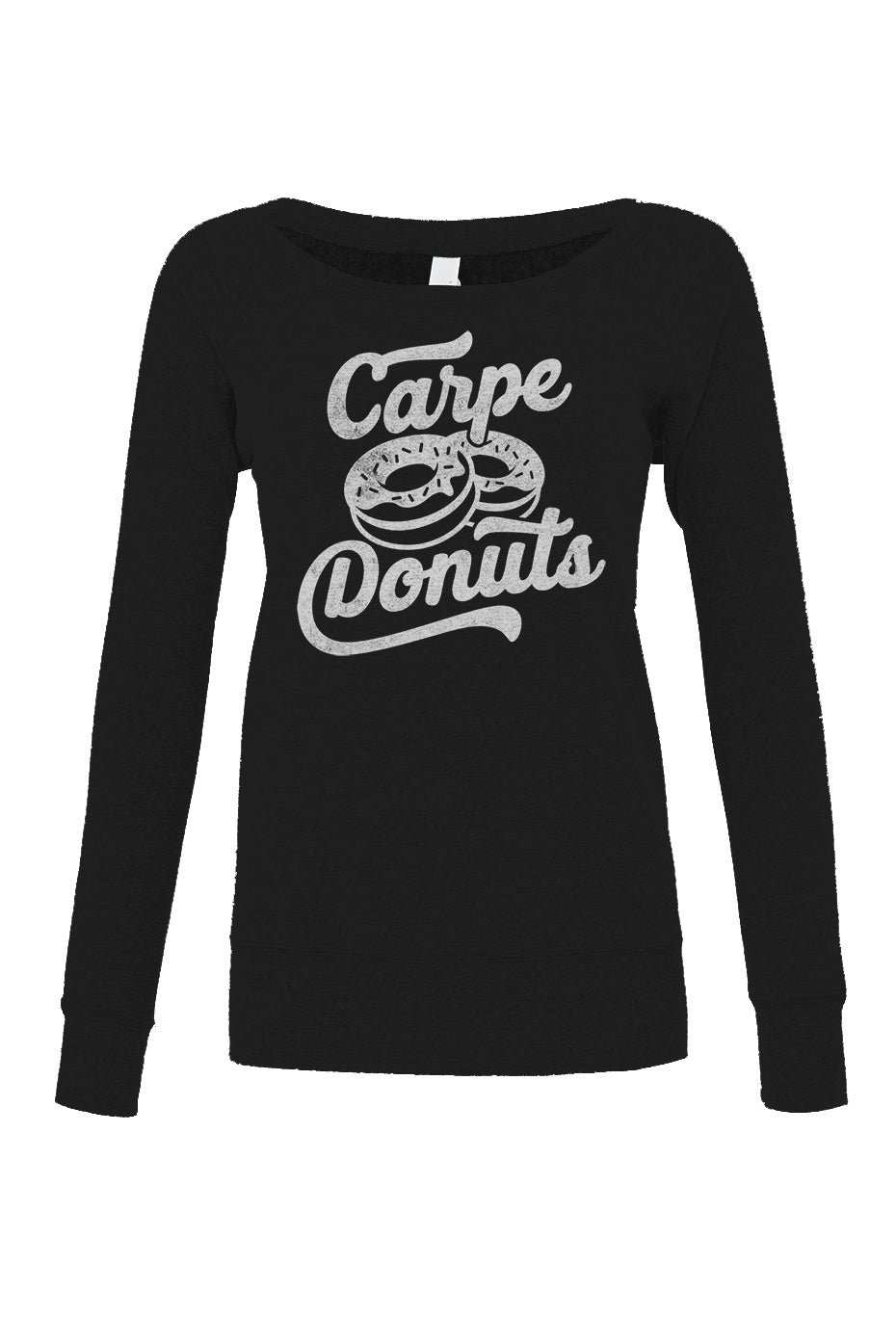 Women's Carpe Donuts Scoop Neck Fleece - Funny Donut Shirt