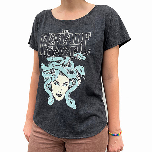 Women's The Female Gaze Medusa Scoop Neck T-Shirt - Boredwalk