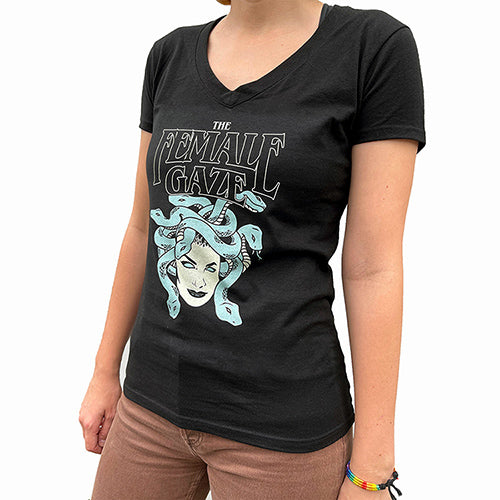 Women's The Female Gaze Medusa Vneck T-Shirt