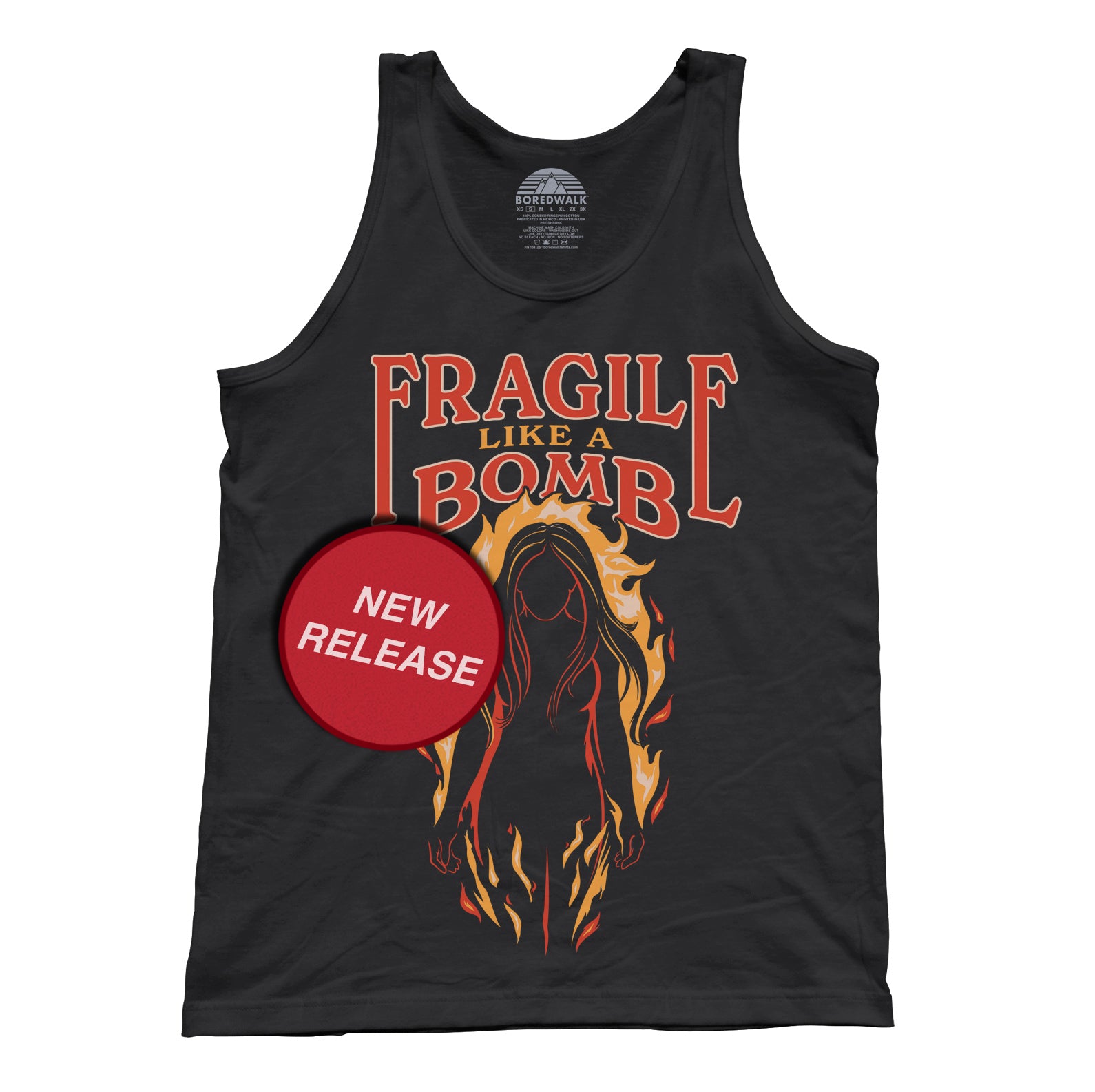 Unisex Fragile Like a Bomb Tank Top