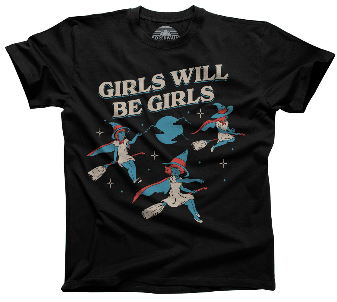 Men’s Girls Will Be Girls Witch T-Shirt - Boredwalk