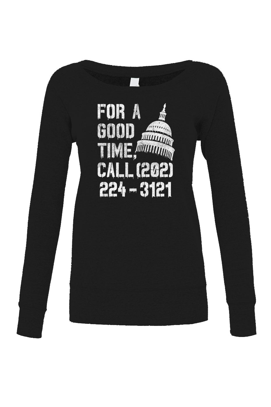 Women's For a Good Time Call Congress Scoop Neck Fleece - Activist Shirt