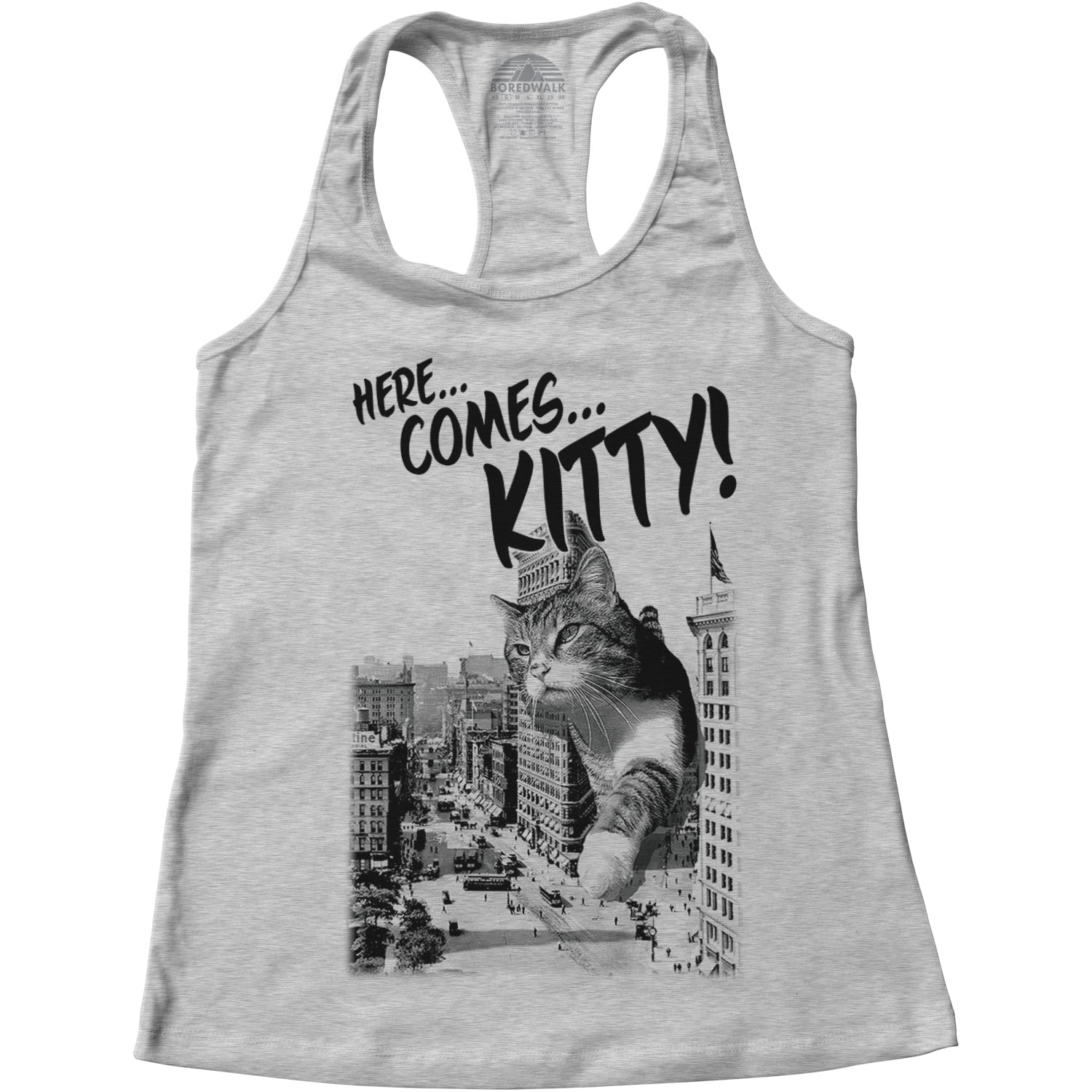 Women's Here Comes Kitty Racerback Tank Top