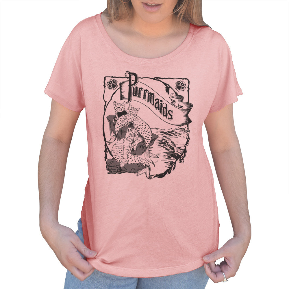 Women's Purrmaids Scoop Neck T-Shirt