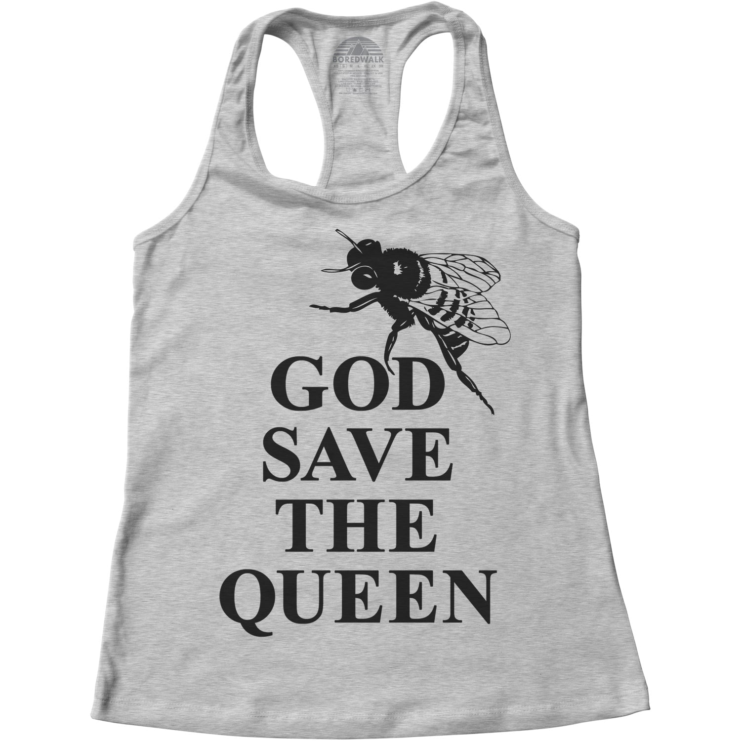 Women's God Save The Queen Bee Racerback Tank Top