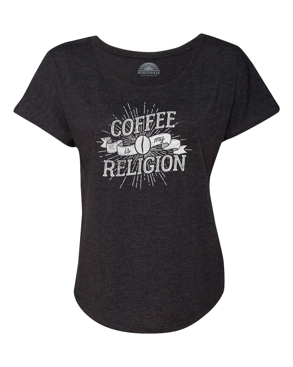 Women's Coffee Is My Religion Scoop Neck T-Shirt