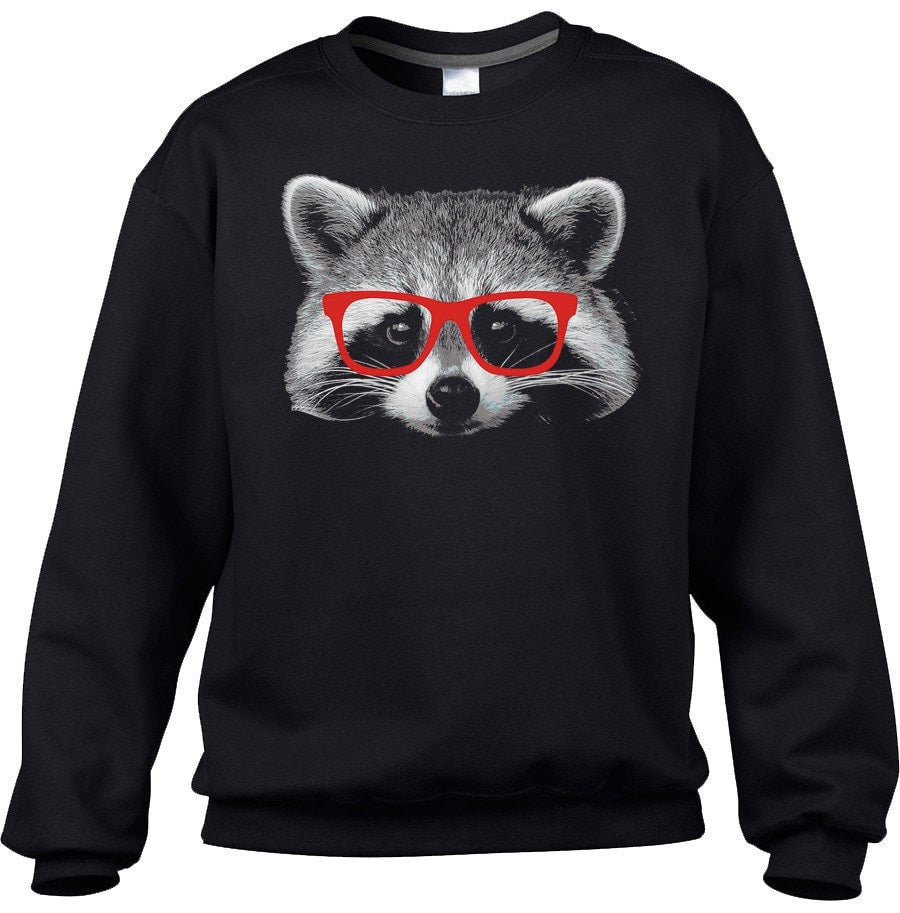 Unisex Raccoon With Glasses Sweatshirt