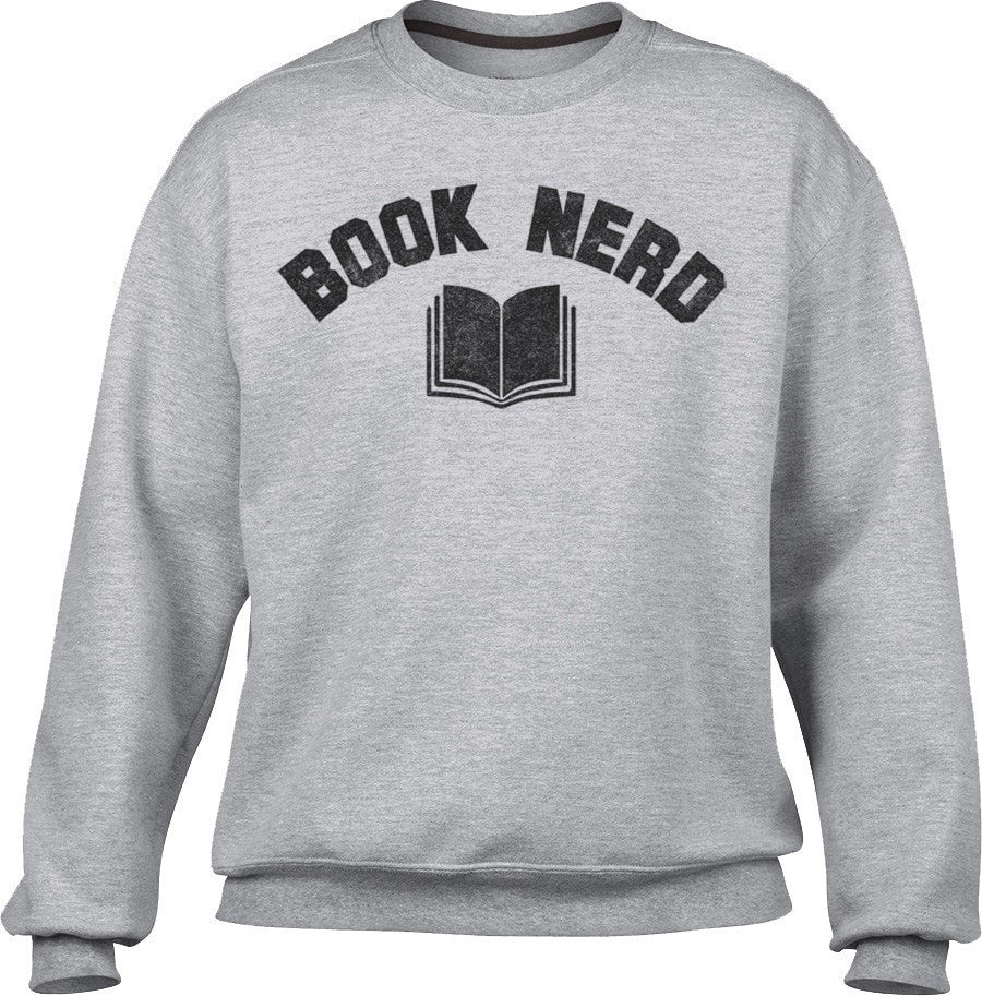Unisex Book Nerd Vintage Sweatshirt Geeky Nerdy Literary