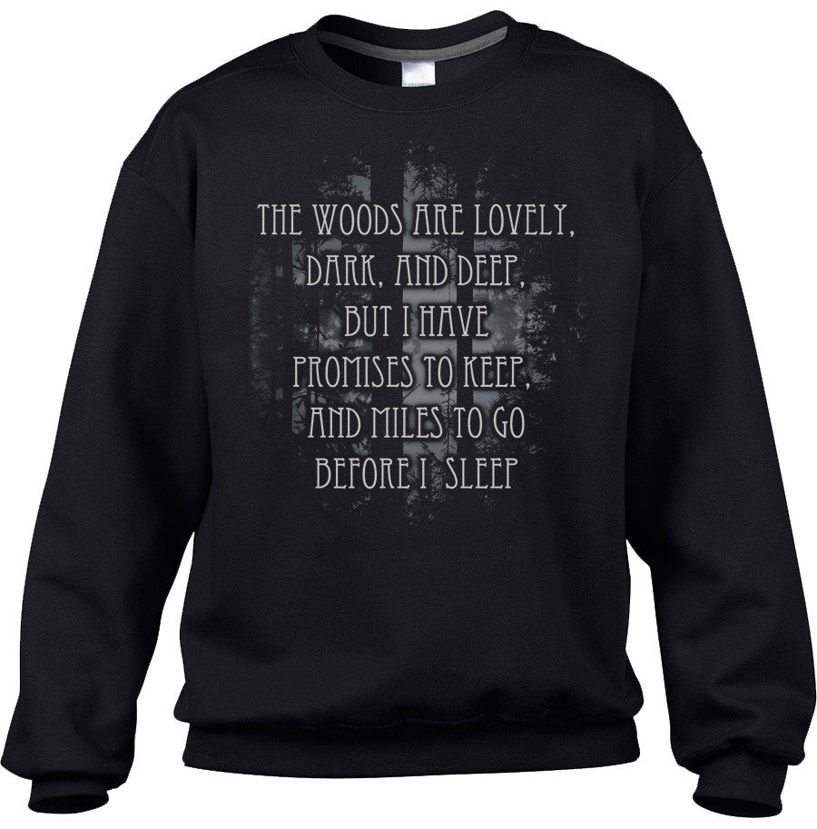 Unisex Stopping By Woods On A Snowy Evening Robert Frost Sweatshirt