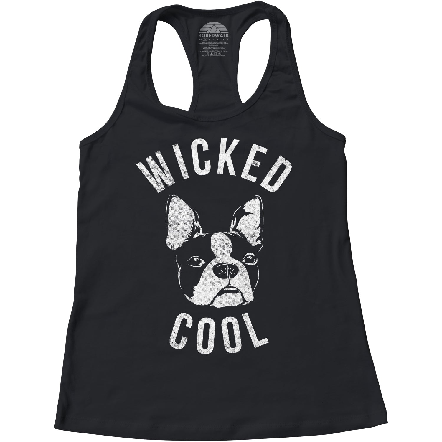 Women's Wicked Cool Boston Terrier Racerback Tank Top