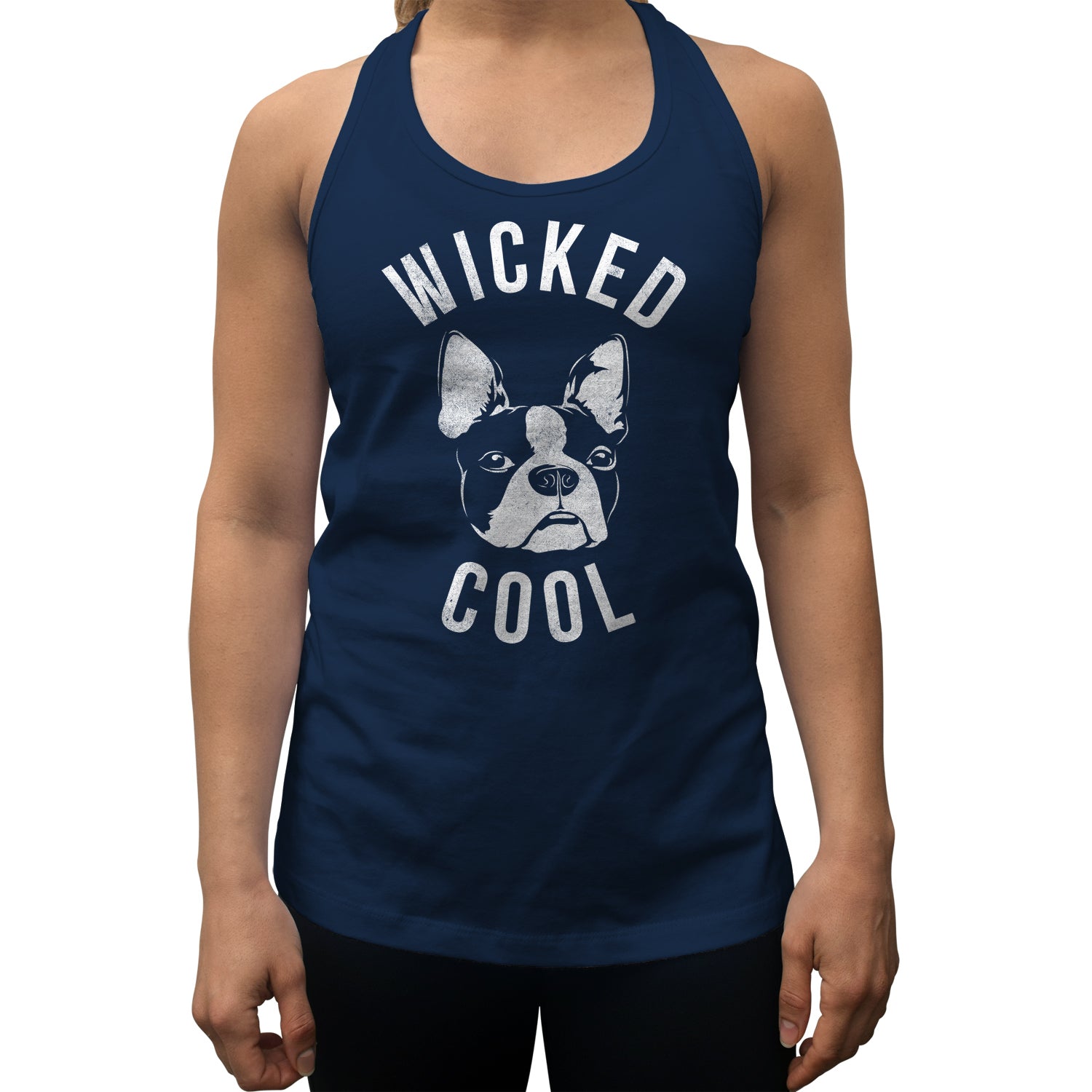 Women's Wicked Cool Boston Terrier Racerback Tank Top