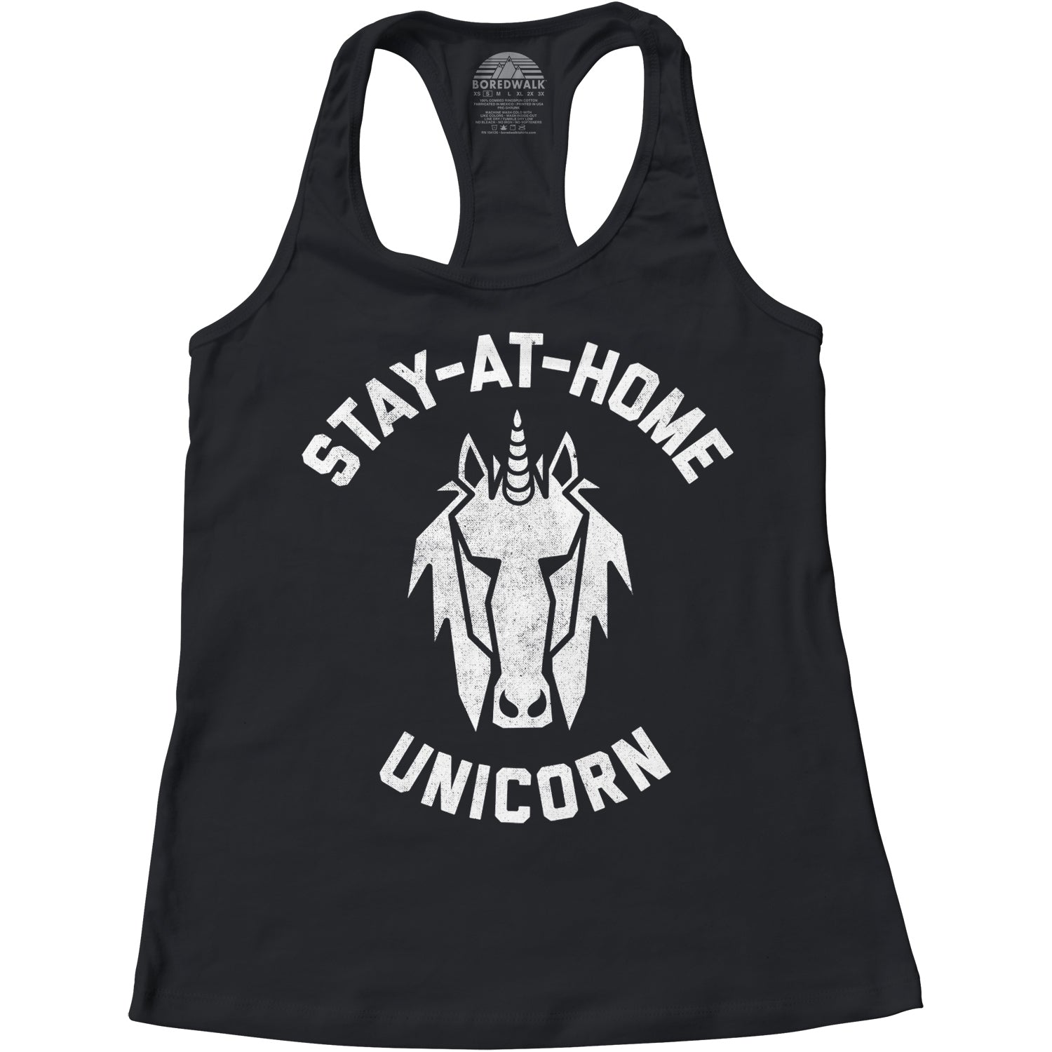 Women's Stay at Home Unicorn Racerback Tank Top
