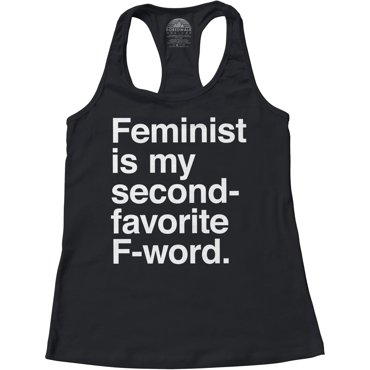 Women's Feminist is My Second Favorite F Word Racerback Tank Top