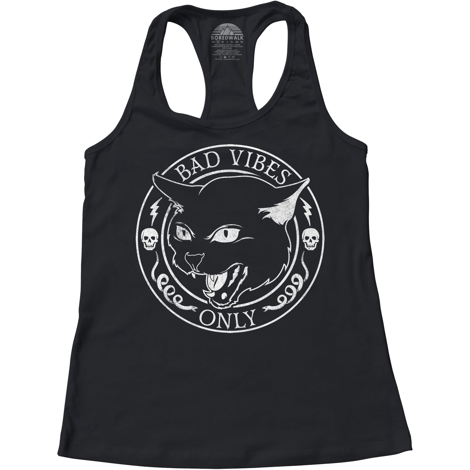 Women's Bad Vibes Only Racerback Tank Top