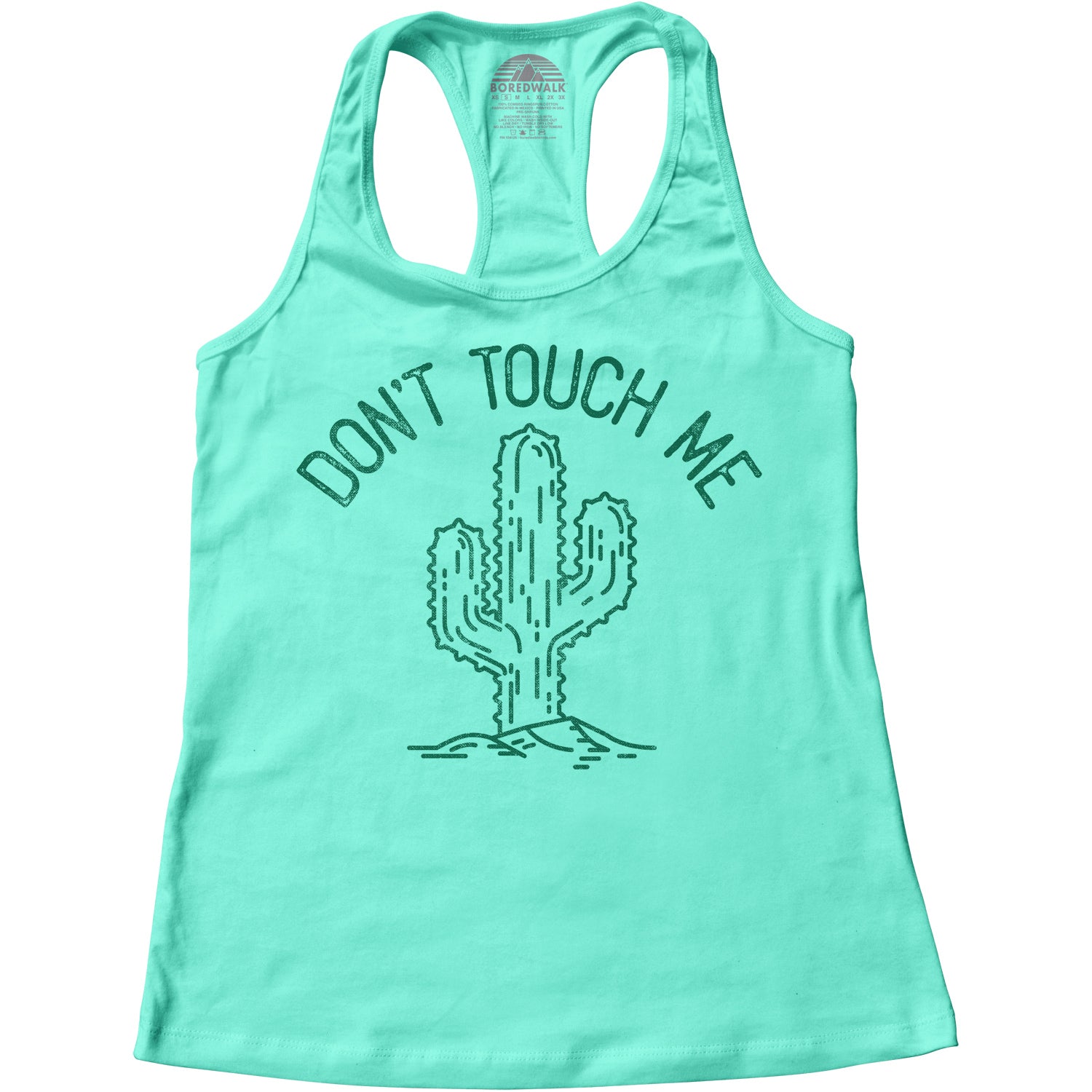 Women's Don't Touch Me Cactus Racerback Tank Top
