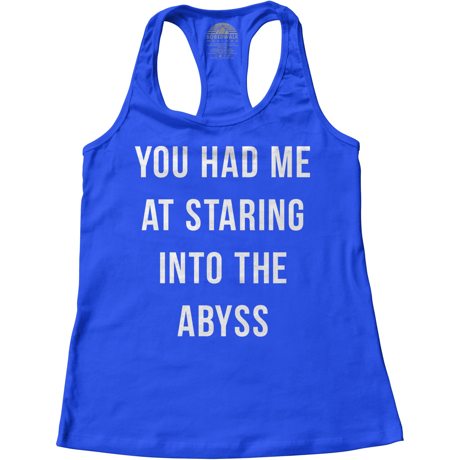 Women's You Had Me at Staring Into the Abyss Racerback Tank Top