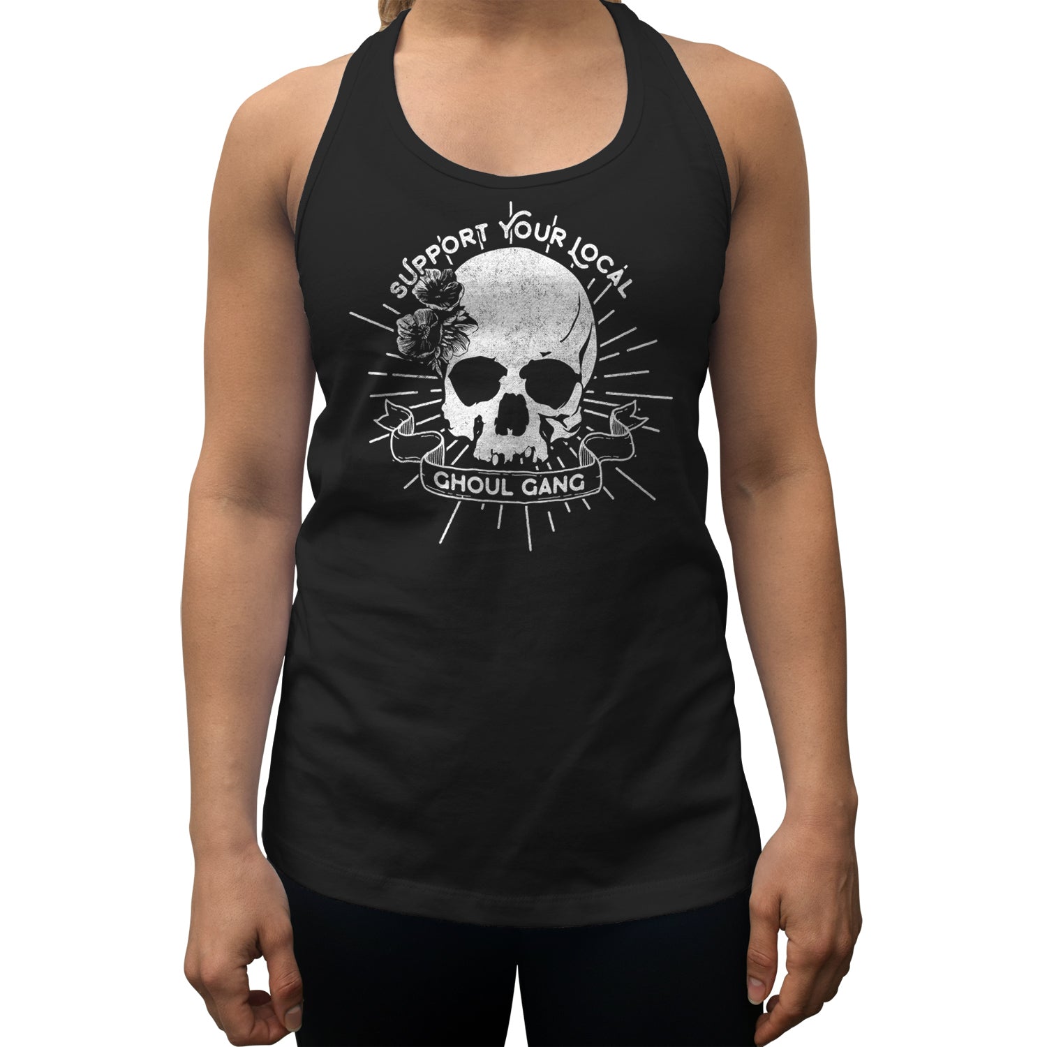 Women's Support Your Local Ghoul Gang Racerback Tank Top