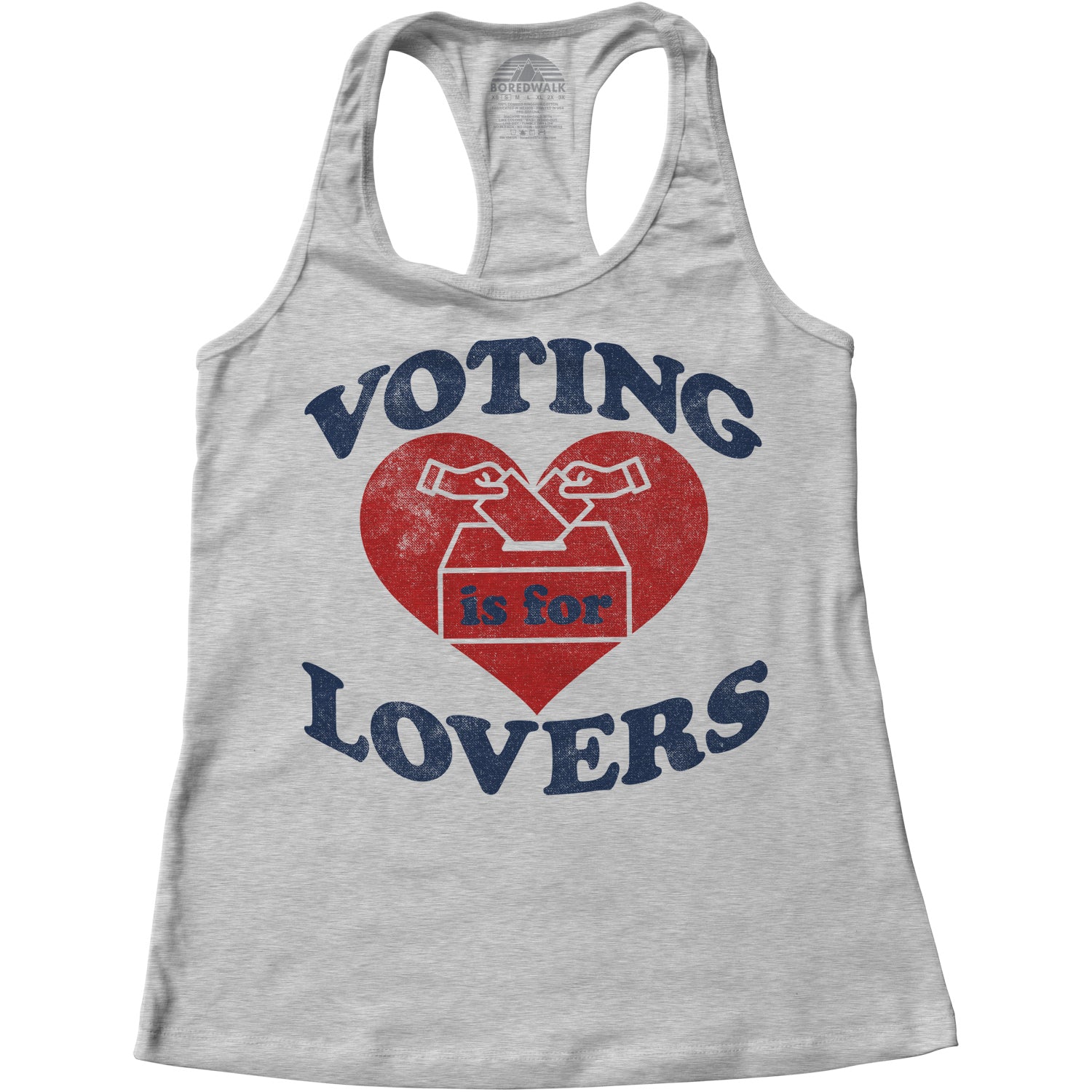 Women's Voting Is For Lovers Racerback Tank Top