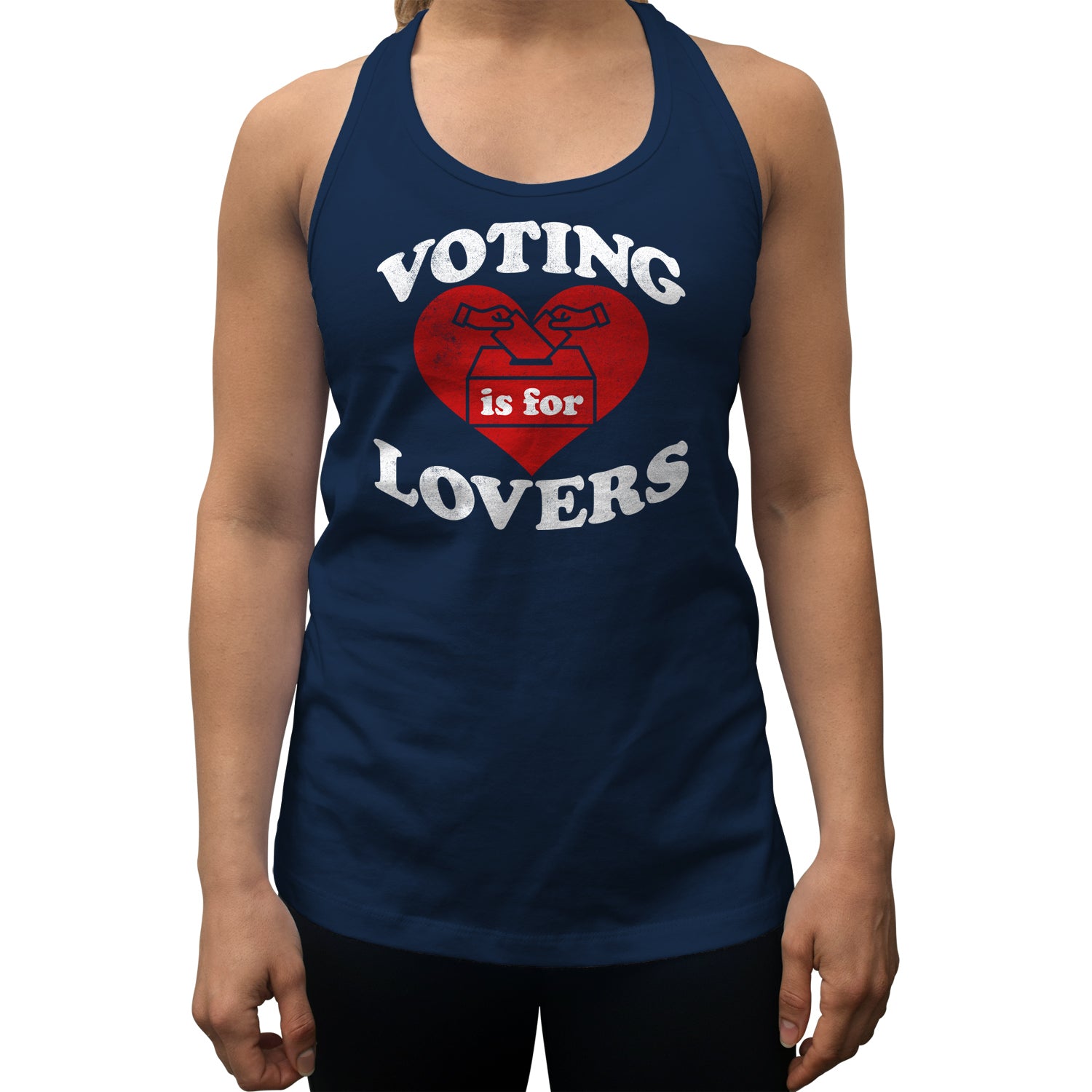 Women's Voting Is For Lovers Racerback Tank Top