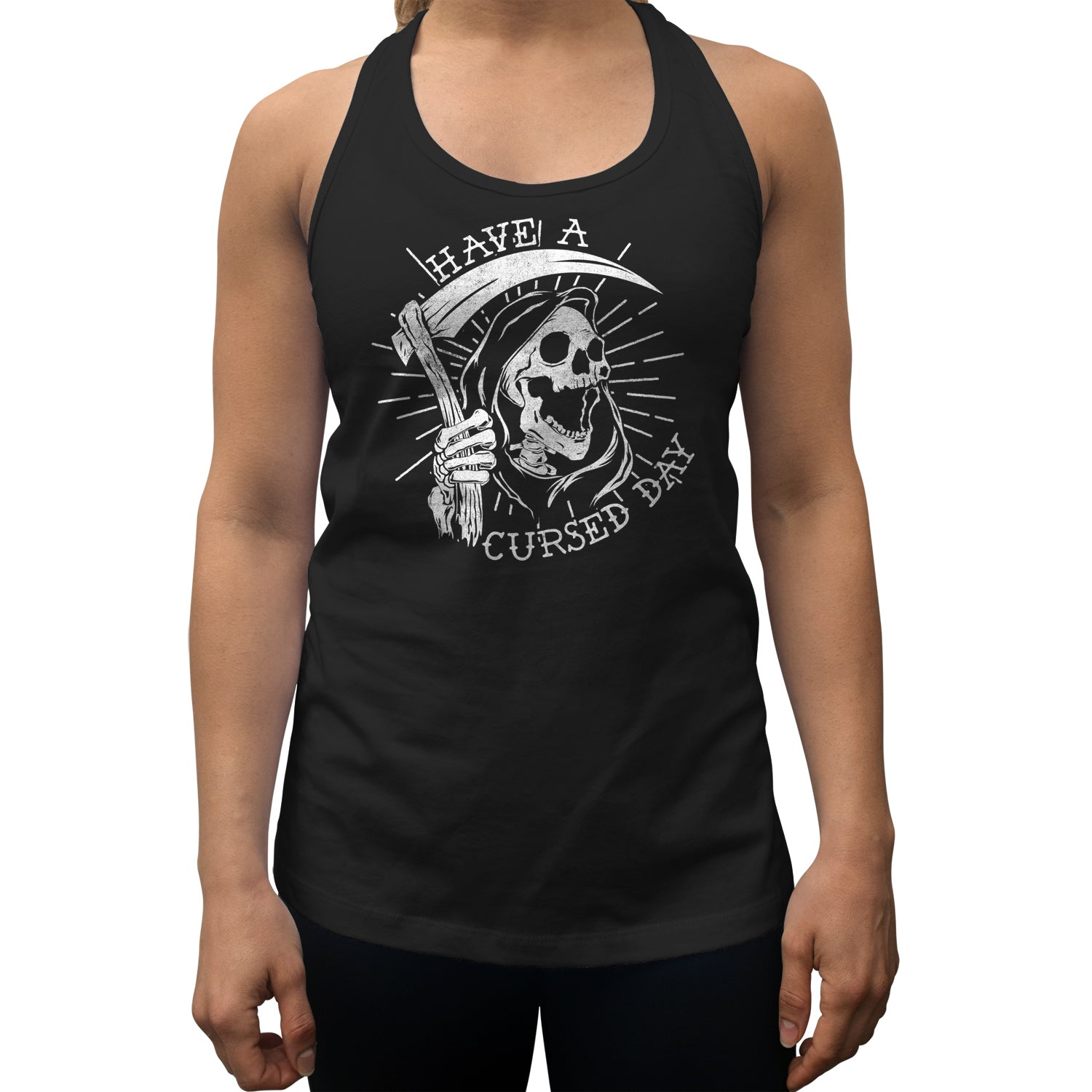 Women's Have a Cursed Day Racerback Tank Top
