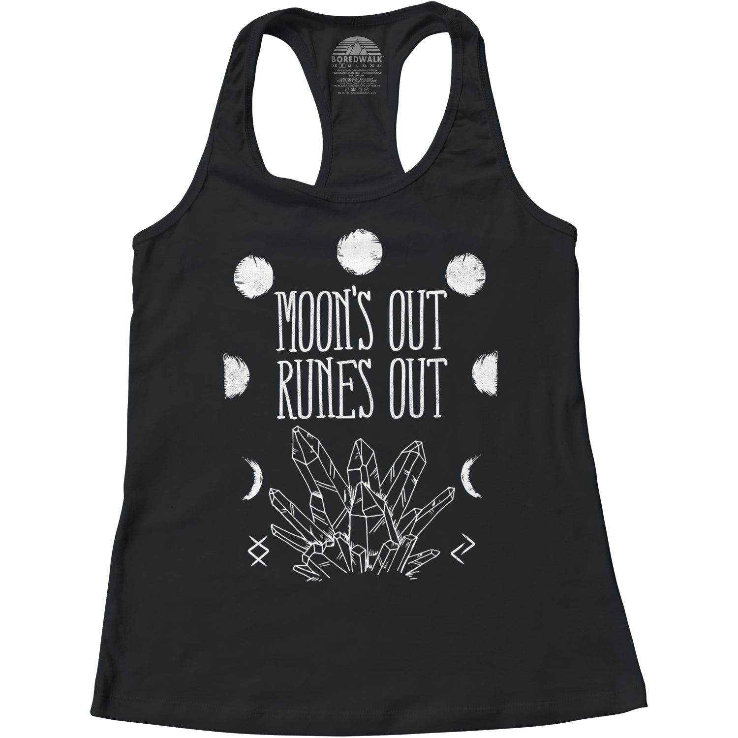 Women's Moon's Out Runes Out Racerback Tank Top