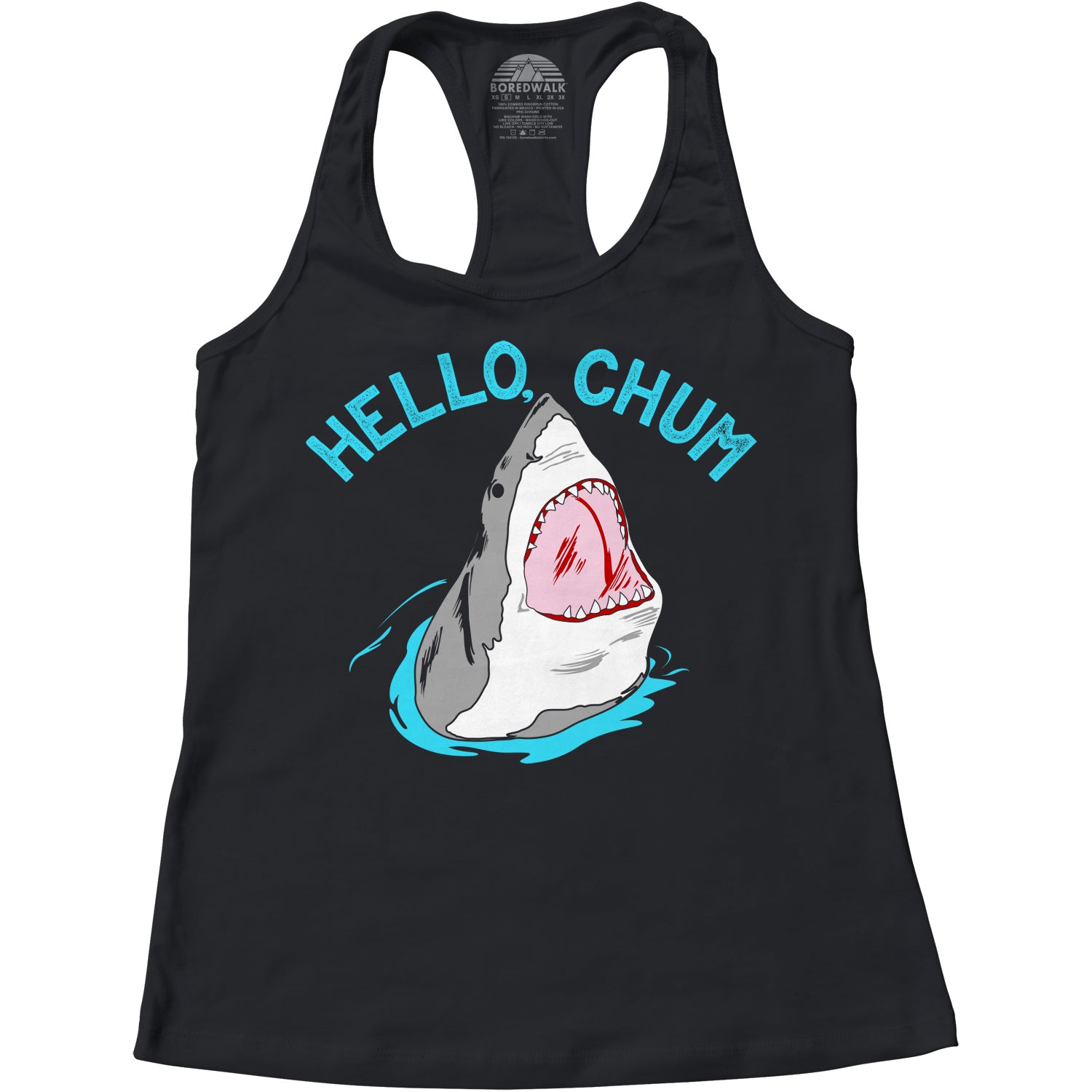 Women's Hello Chum Shark Racerback Tank Top