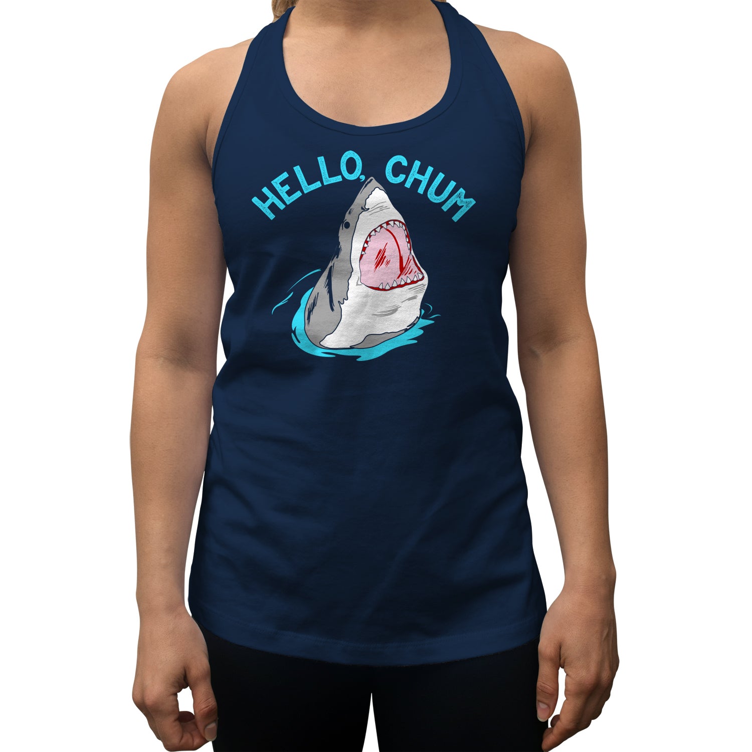 Women's Hello Chum Shark Racerback Tank Top