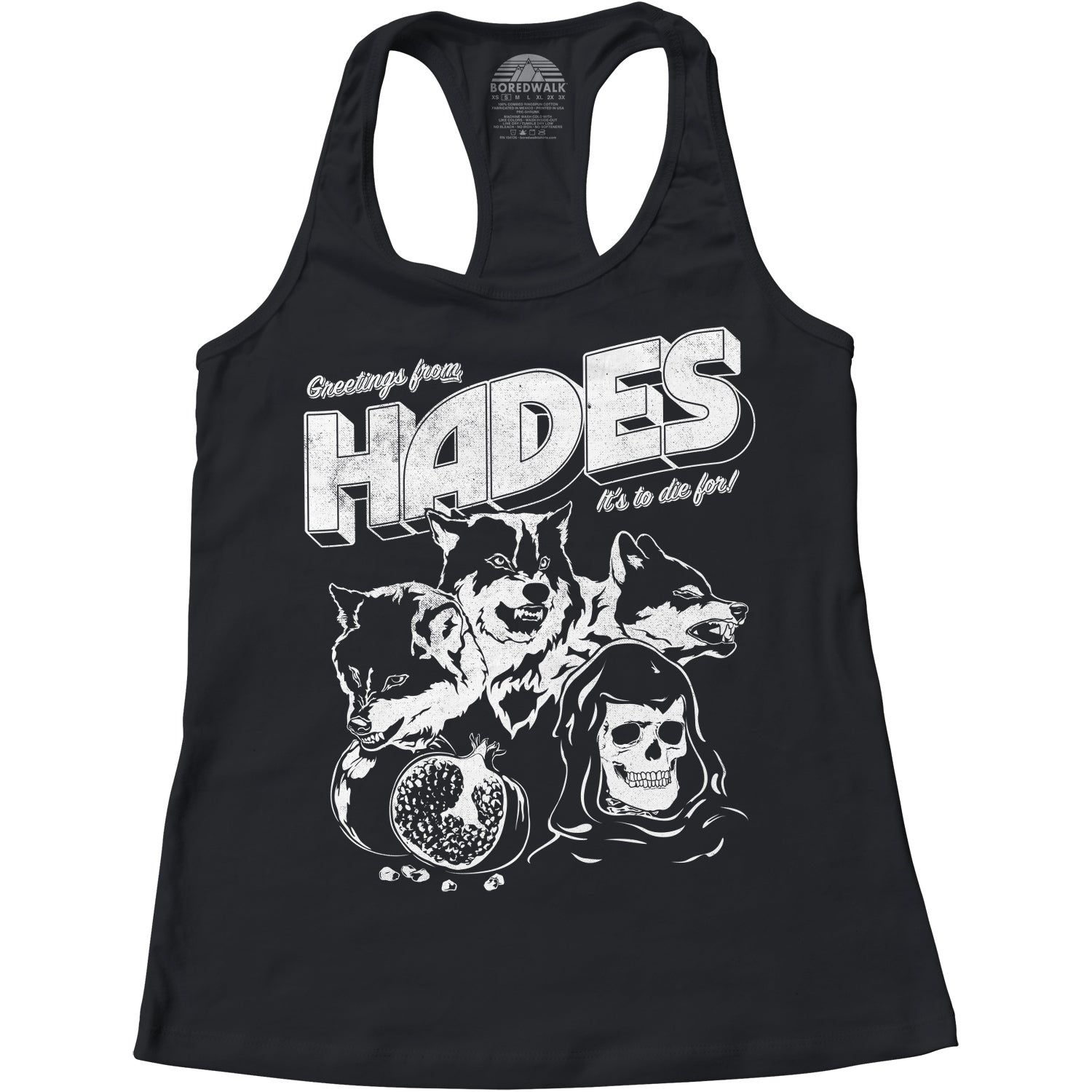 Women's Greetings from Hades Racerback Tank Top