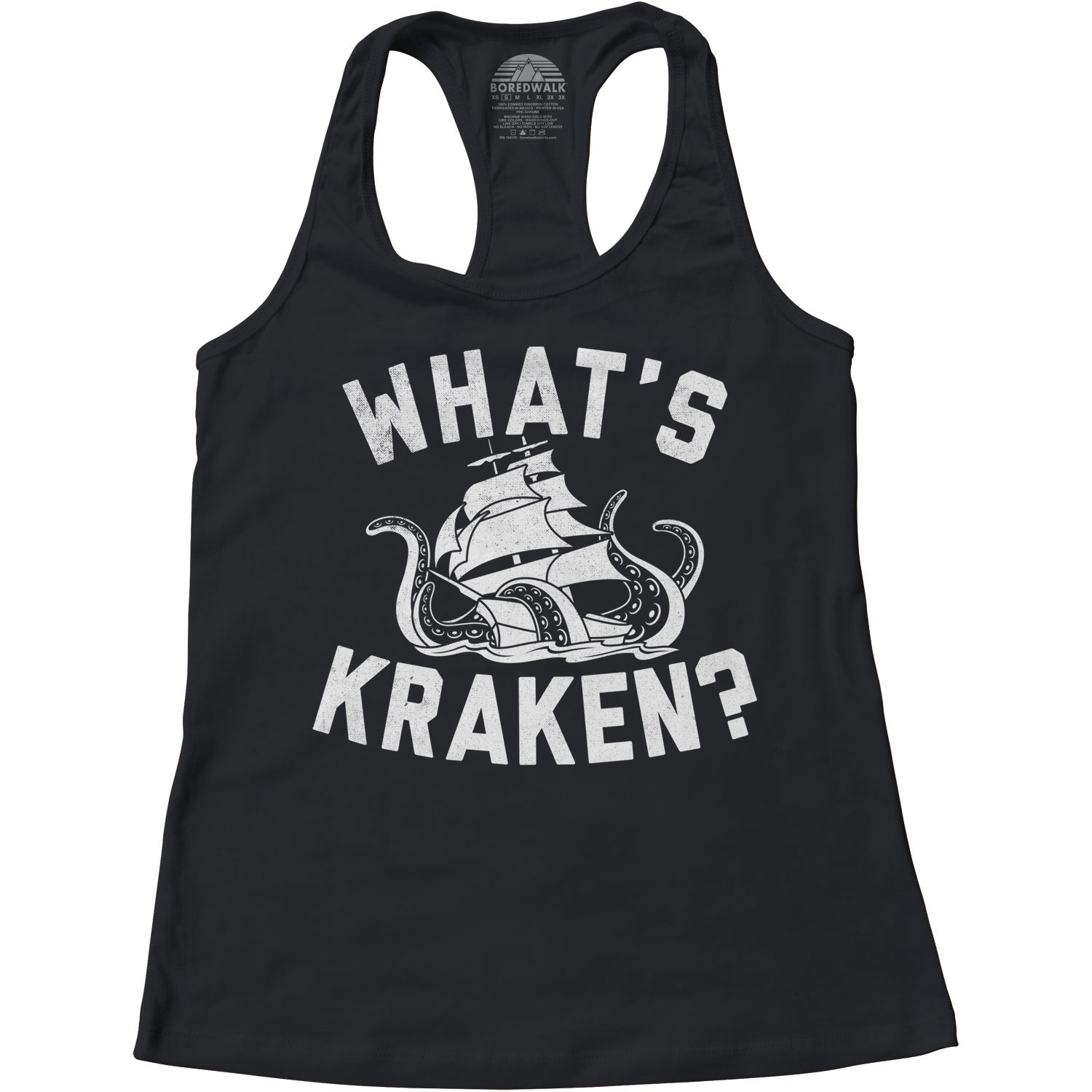 Women's What's Kraken Sea Monster Racerback Tank Top