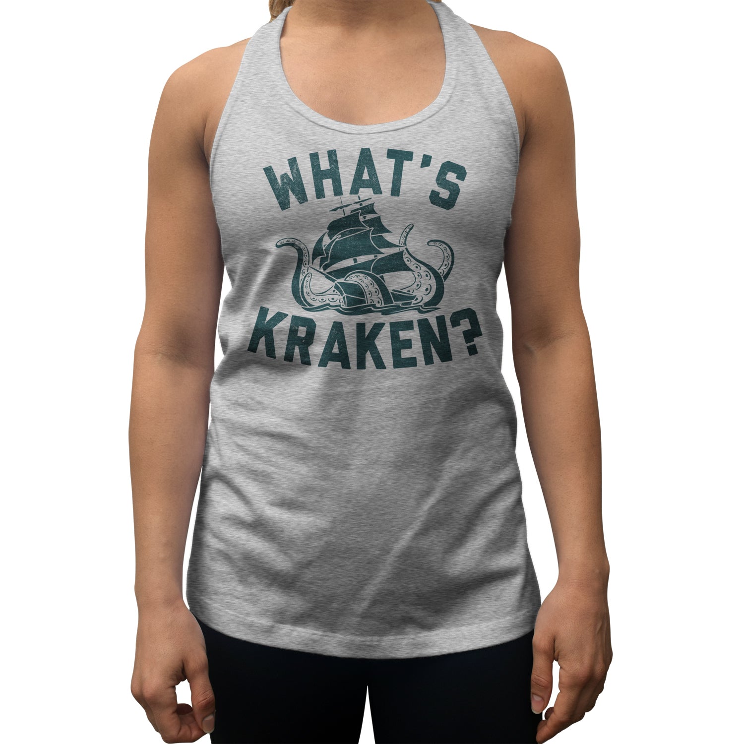 Women's What's Kraken Sea Monster Racerback Tank Top