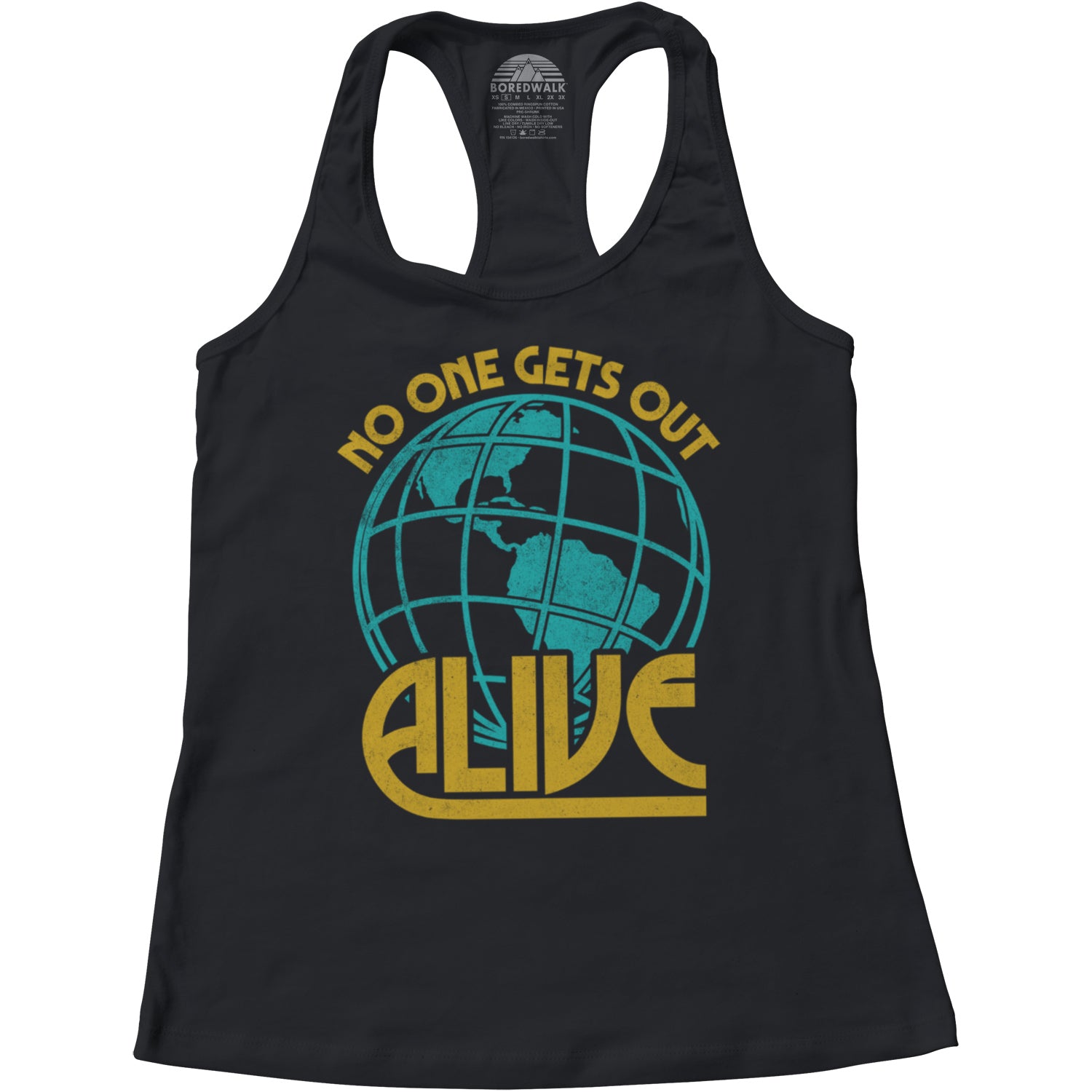 Women's No One Gets Out Alive Racerback Tank Top