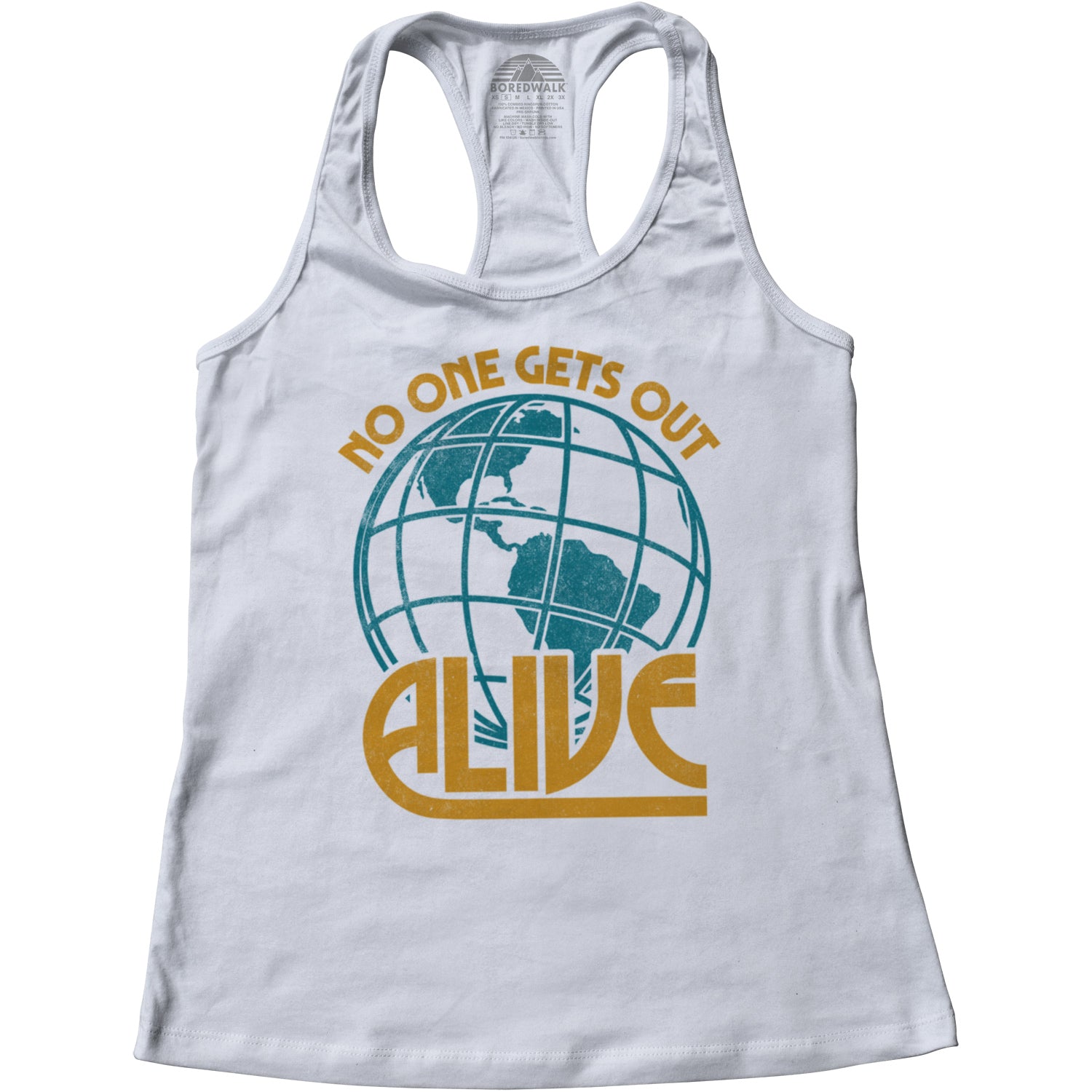 Women's No One Gets Out Alive Racerback Tank Top