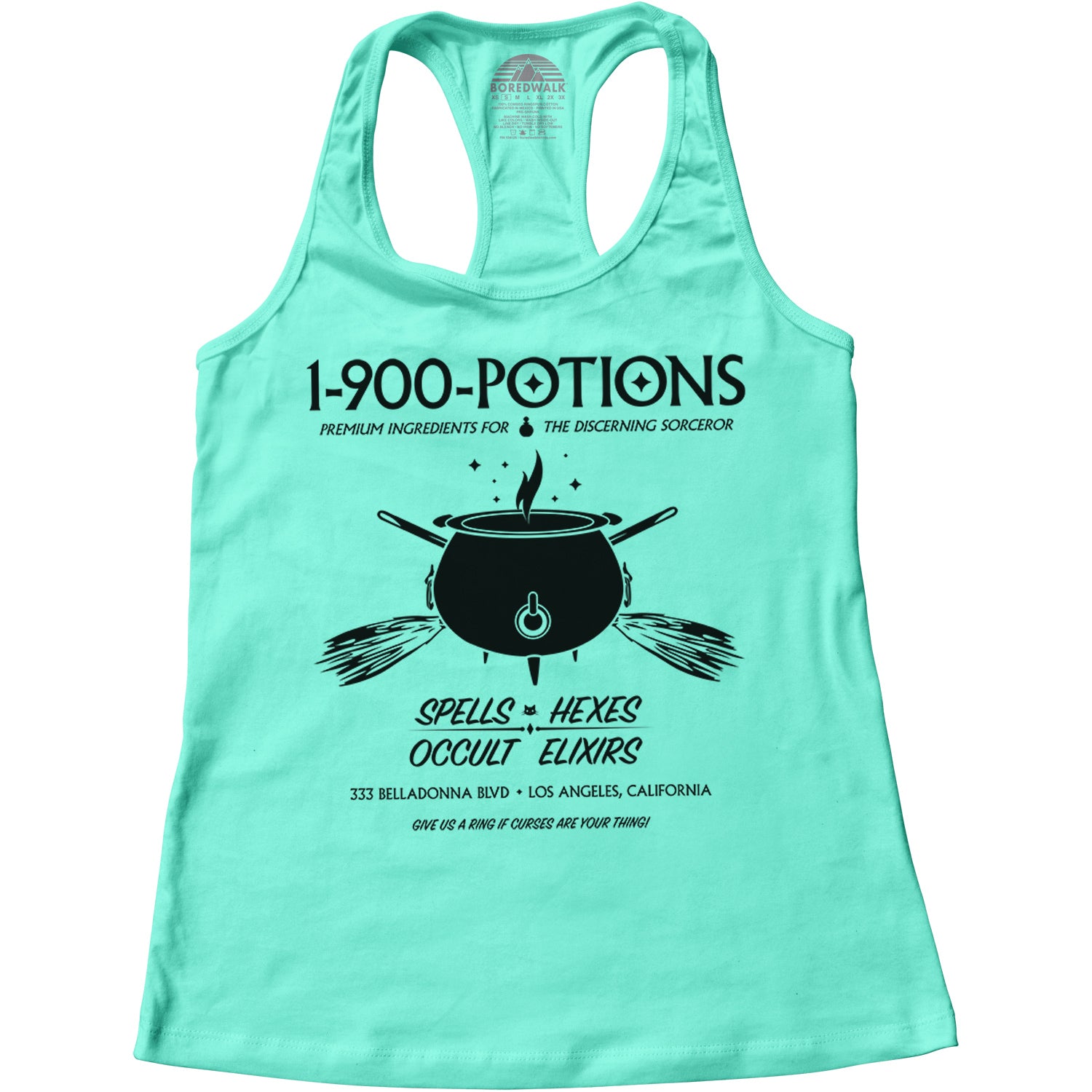 Women's 1 900 Potions Witch Racerback Tank Top