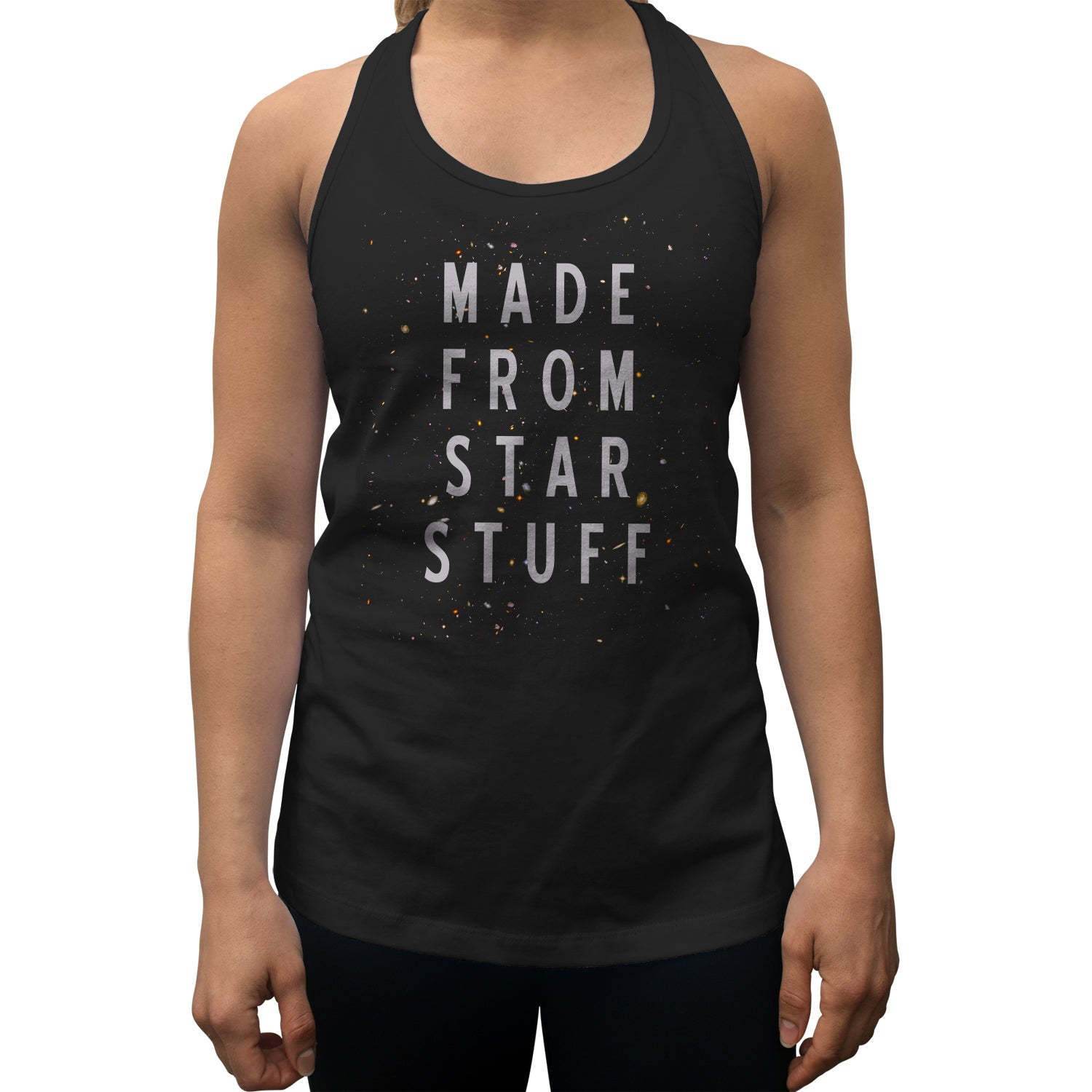 Women's Made From Star Stuff Astronomy Racerback Tank Top
