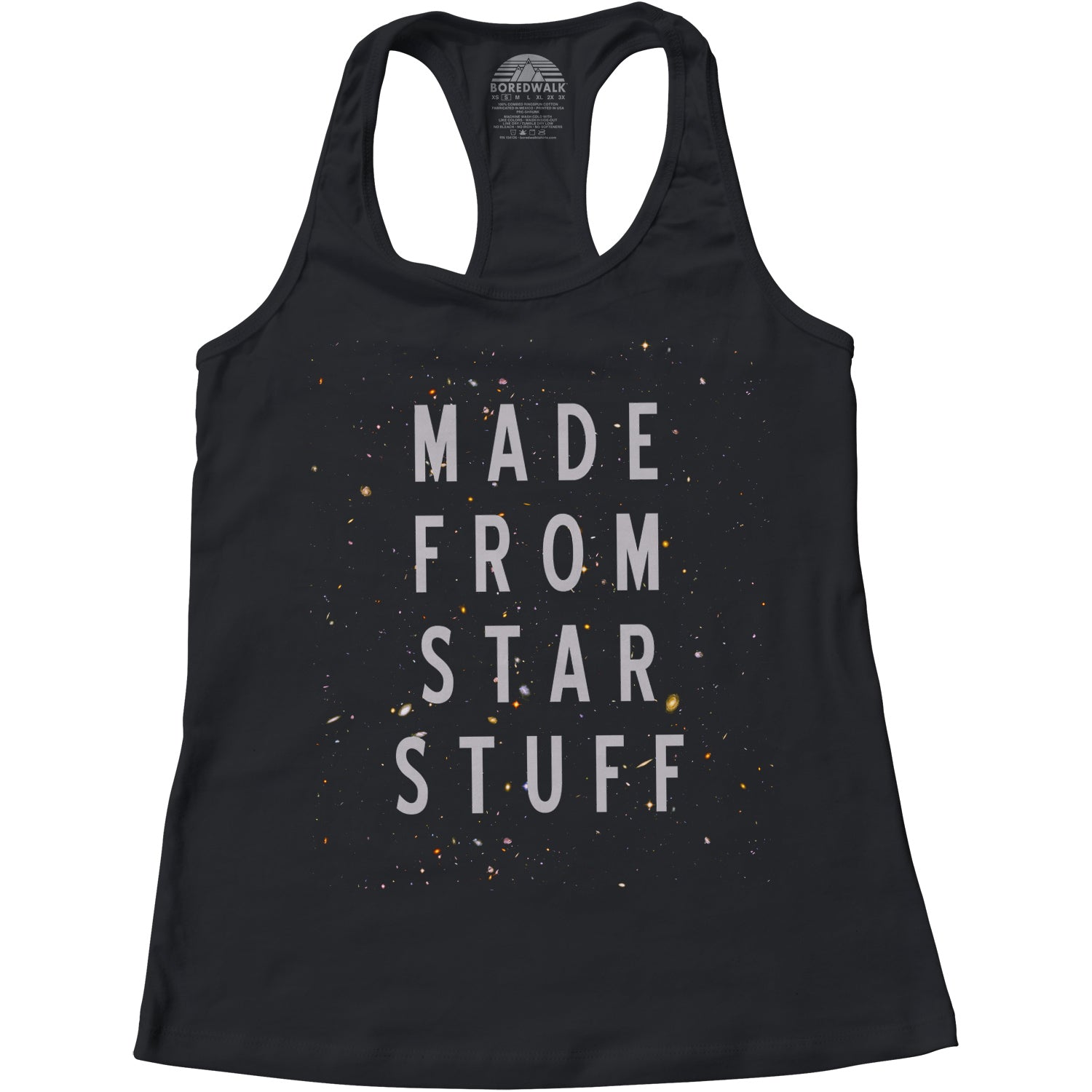 Women's Made From Star Stuff Astronomy Racerback Tank Top