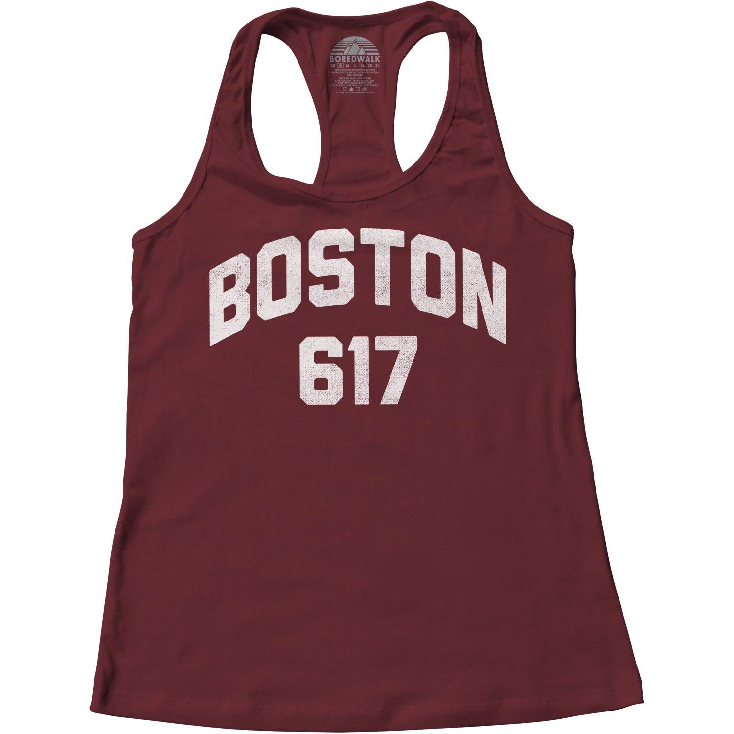 Women's Boston 617 Area Code Racerback Tank Top
