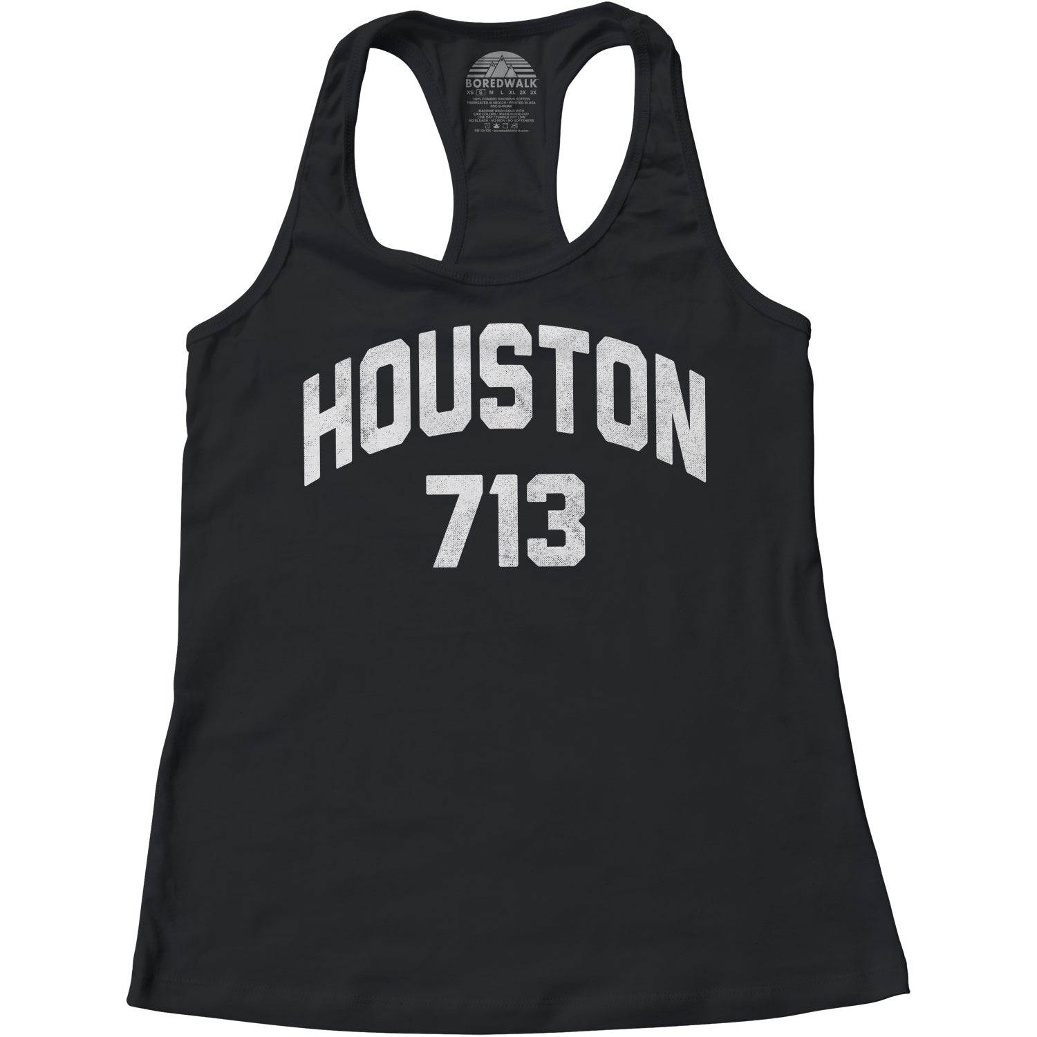 Women's Houston 713 Area Code Racerback Tank Top