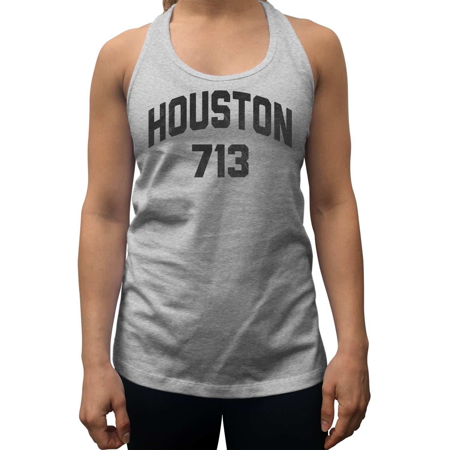 Women's Houston 713 Area Code Racerback Tank Top