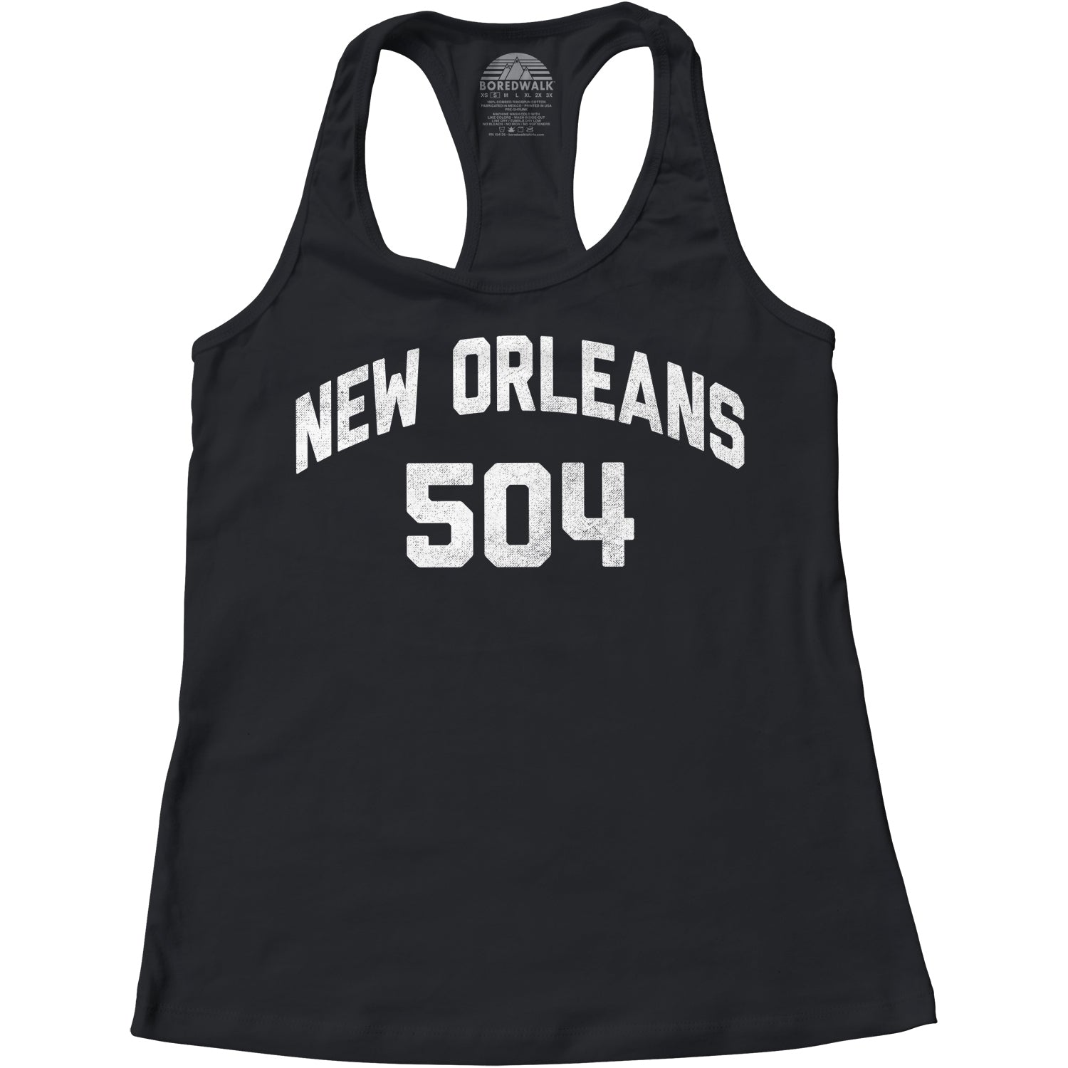 Women's New Orleans 504 Area Code Racerback Tank Top