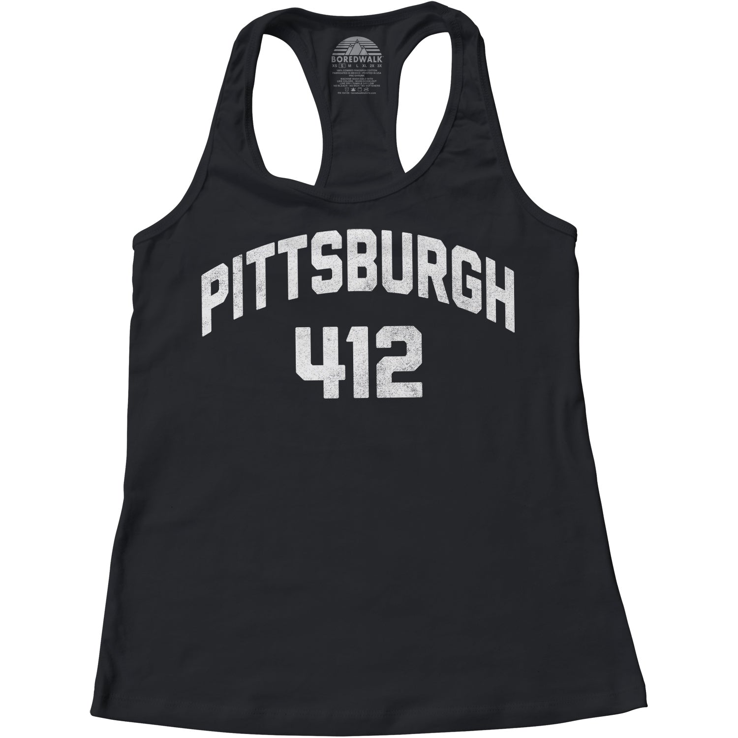 Women's Pittsburgh 412 Area Code Racerback Tank Top