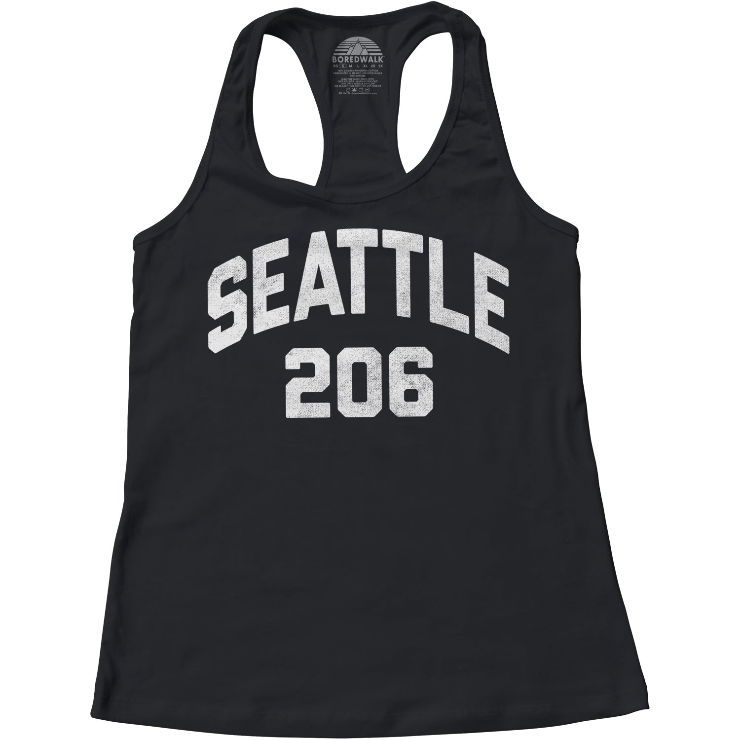 Women's Seattle 206 Area Code Racerback Tank Top