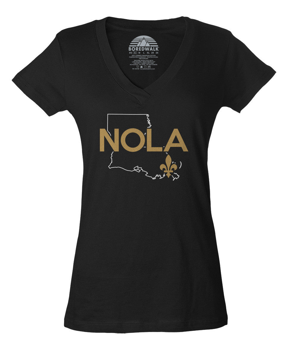 Women's NOLA Vneck New Orleans T-Shirt